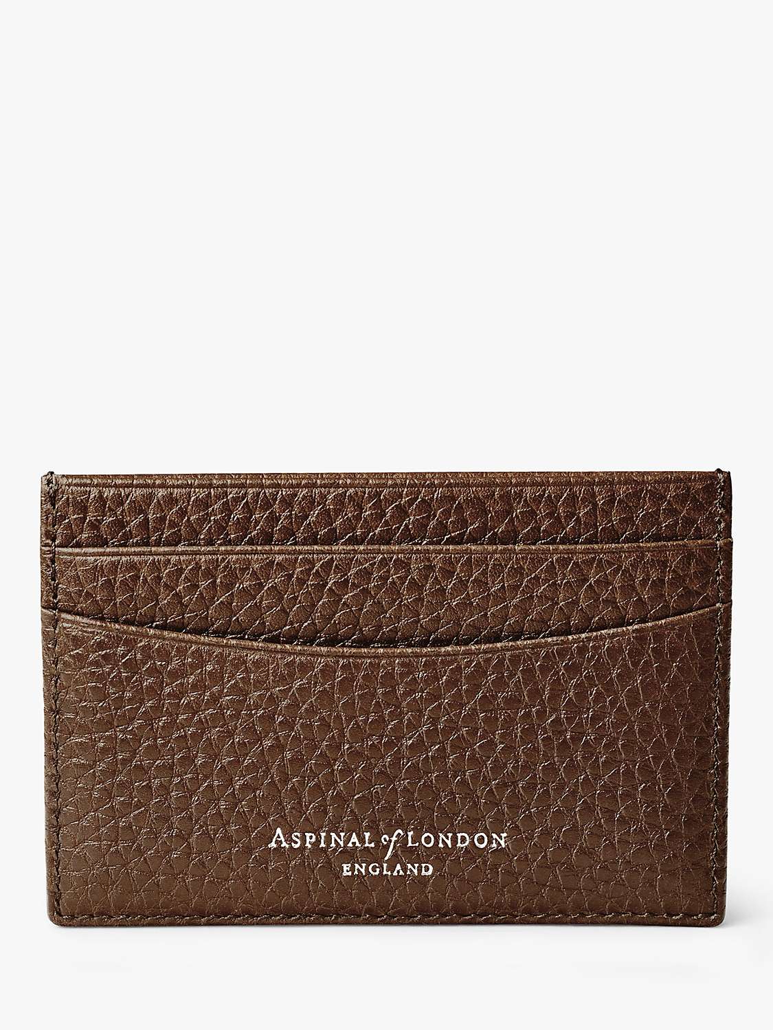 Buy Aspinal of London Pebble Leather Slim Credit Card Case Online at johnlewis.com