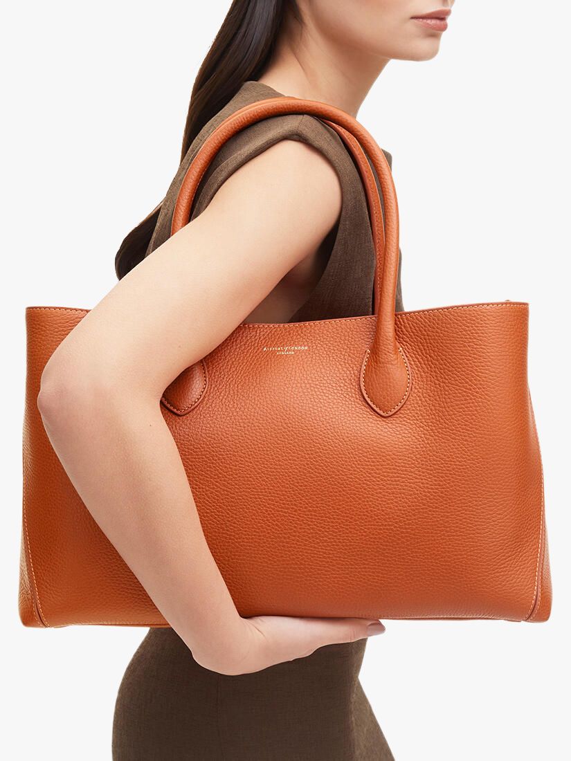 Buy Aspinal of London Large London Pebble Leather Tote Bag Online at johnlewis.com