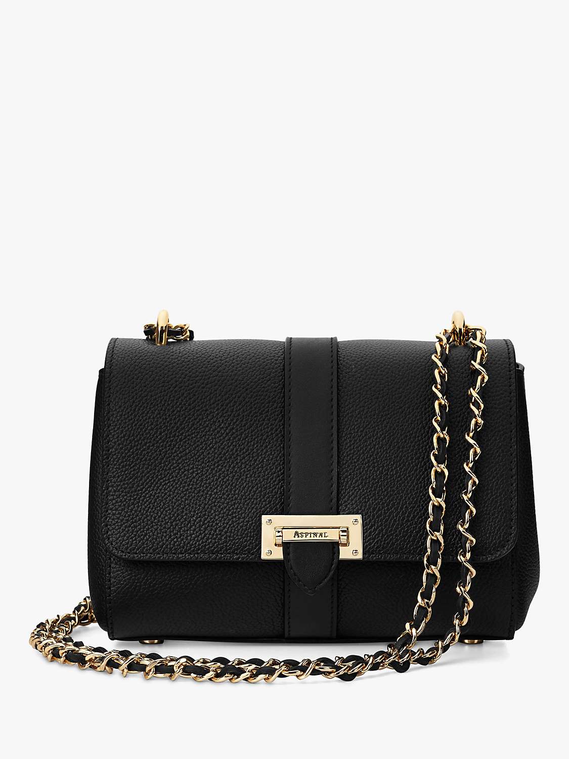 Buy Aspinal of London Lottie Small Pebble Leather Shoulder Bag Online at johnlewis.com