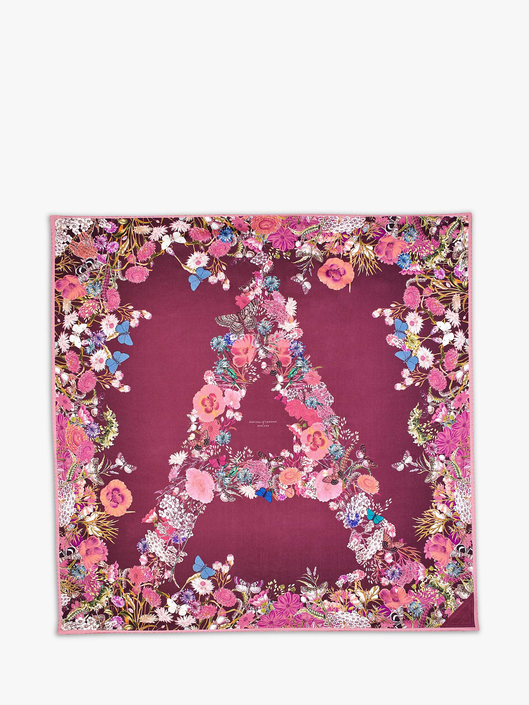 Buy Aspinal of London Ombre A Floral Silk Square Scarf Online at johnlewis.com