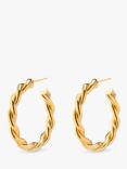 Leah Alexandra Twisted Hoop Earrings, Gold