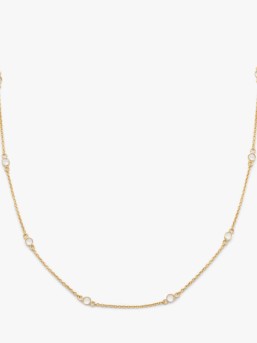 Buy Leah Alexandra Floatesse Cubic Zirconia Chain Necklace, Gold/Clear Online at johnlewis.com