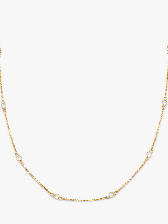 Leah Alexandra Floatesse Cubic Zirconia Chain Necklace, Gold/Clear