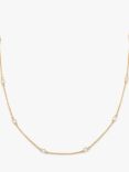 Leah Alexandra Floatesse Cubic Zirconia Chain Necklace, Gold/Clear