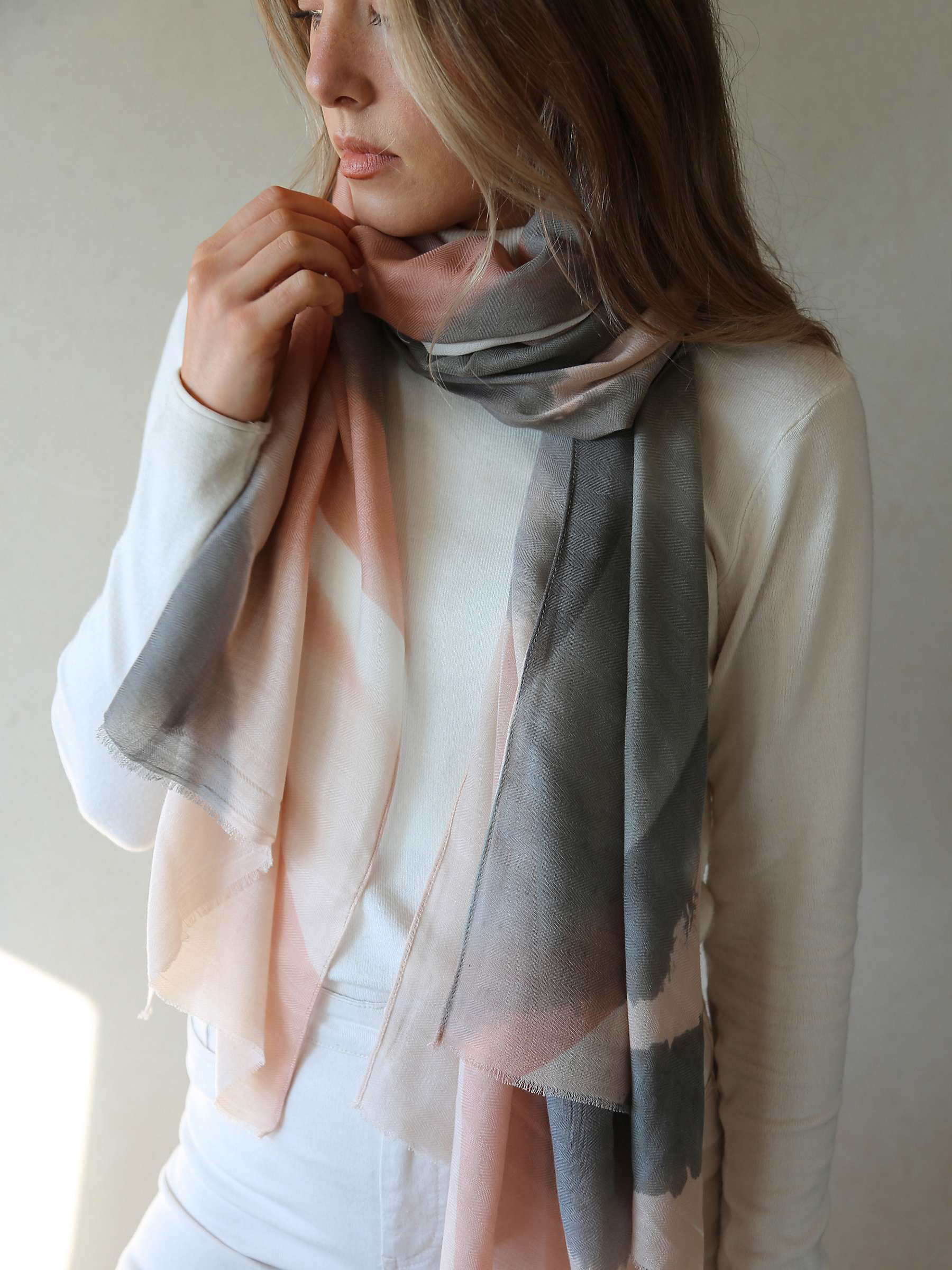 Buy Tutti & Co Cloud Scarf, Pink/Green/Stone Online at johnlewis.com