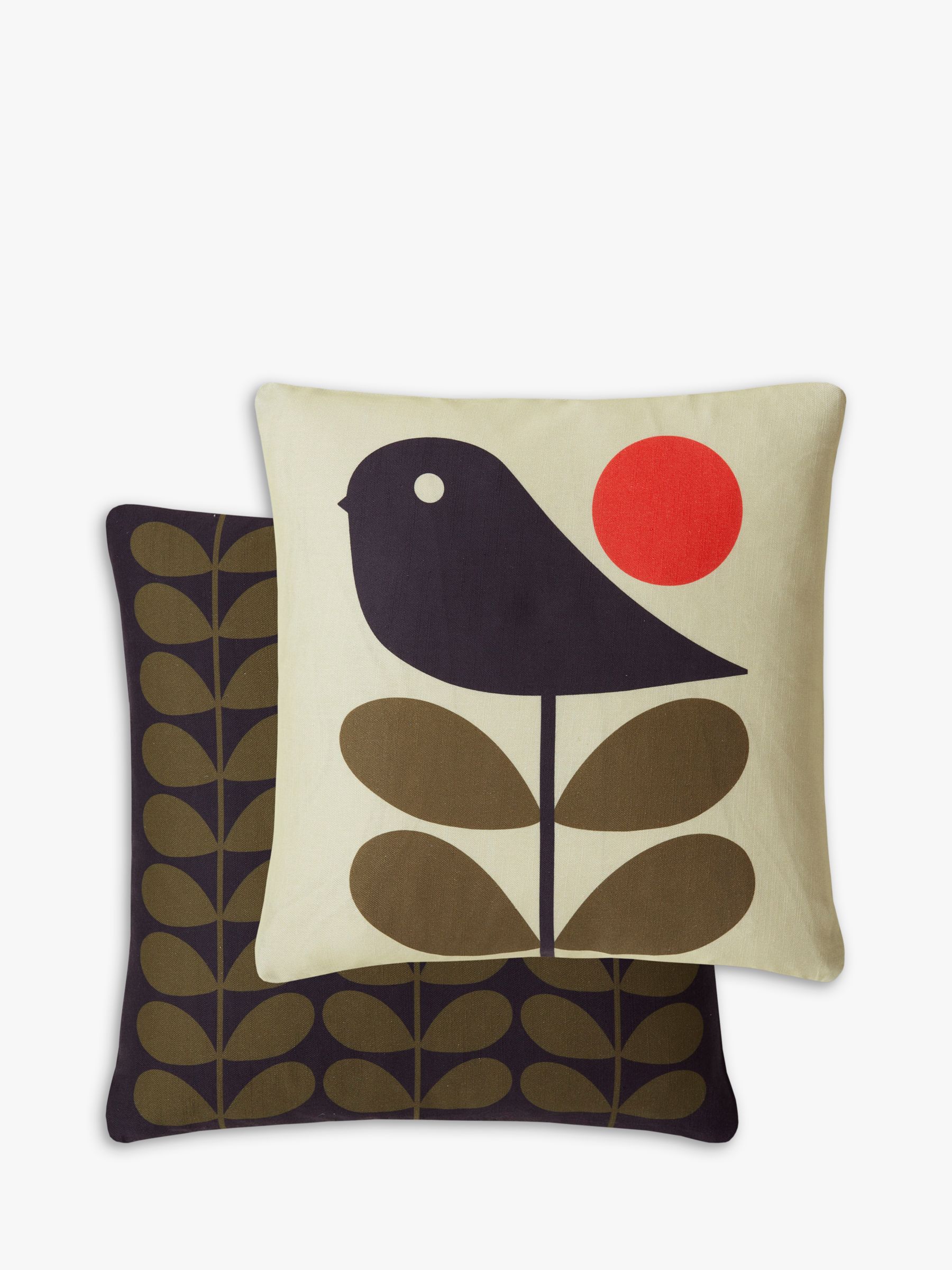Orla Kiely Christmas Early Bird Cushion, Multi