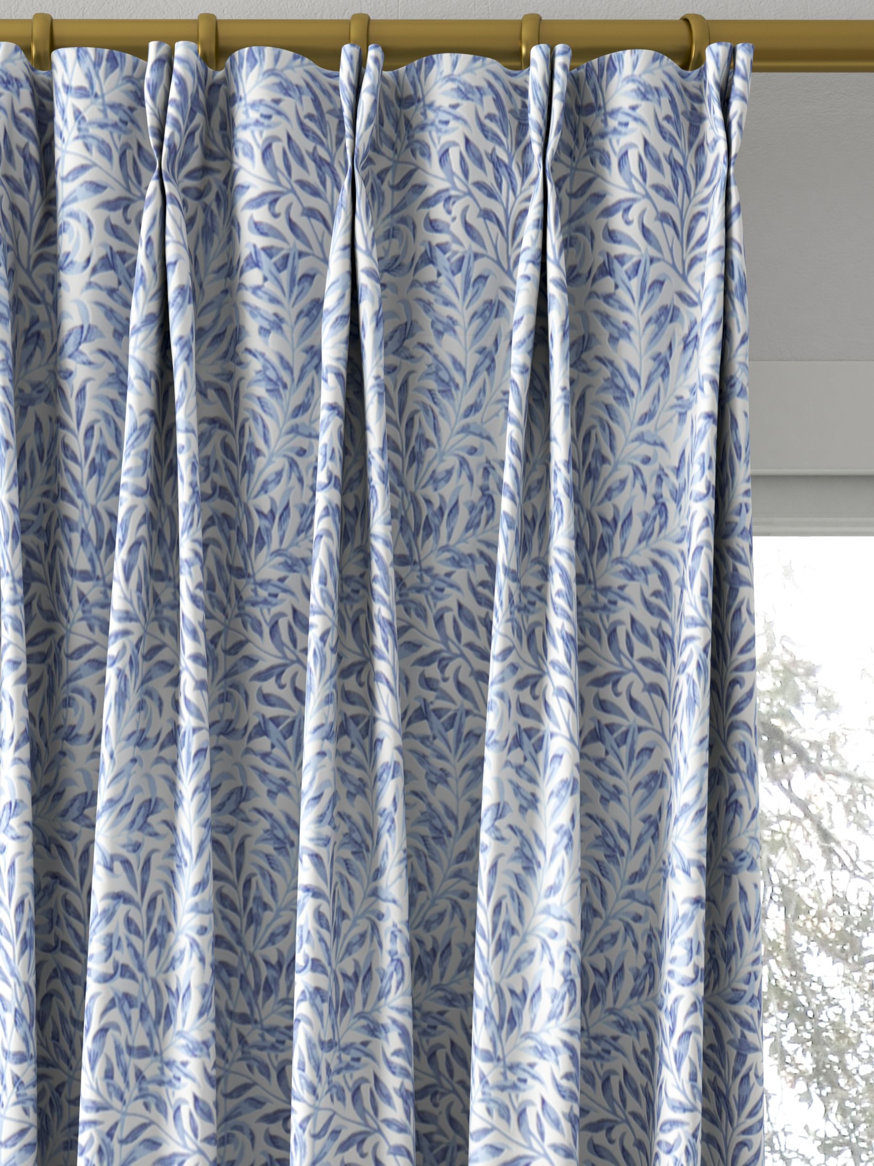 Morris & Co. Willow Boughs Minor Made to Measure Curtains, Blue