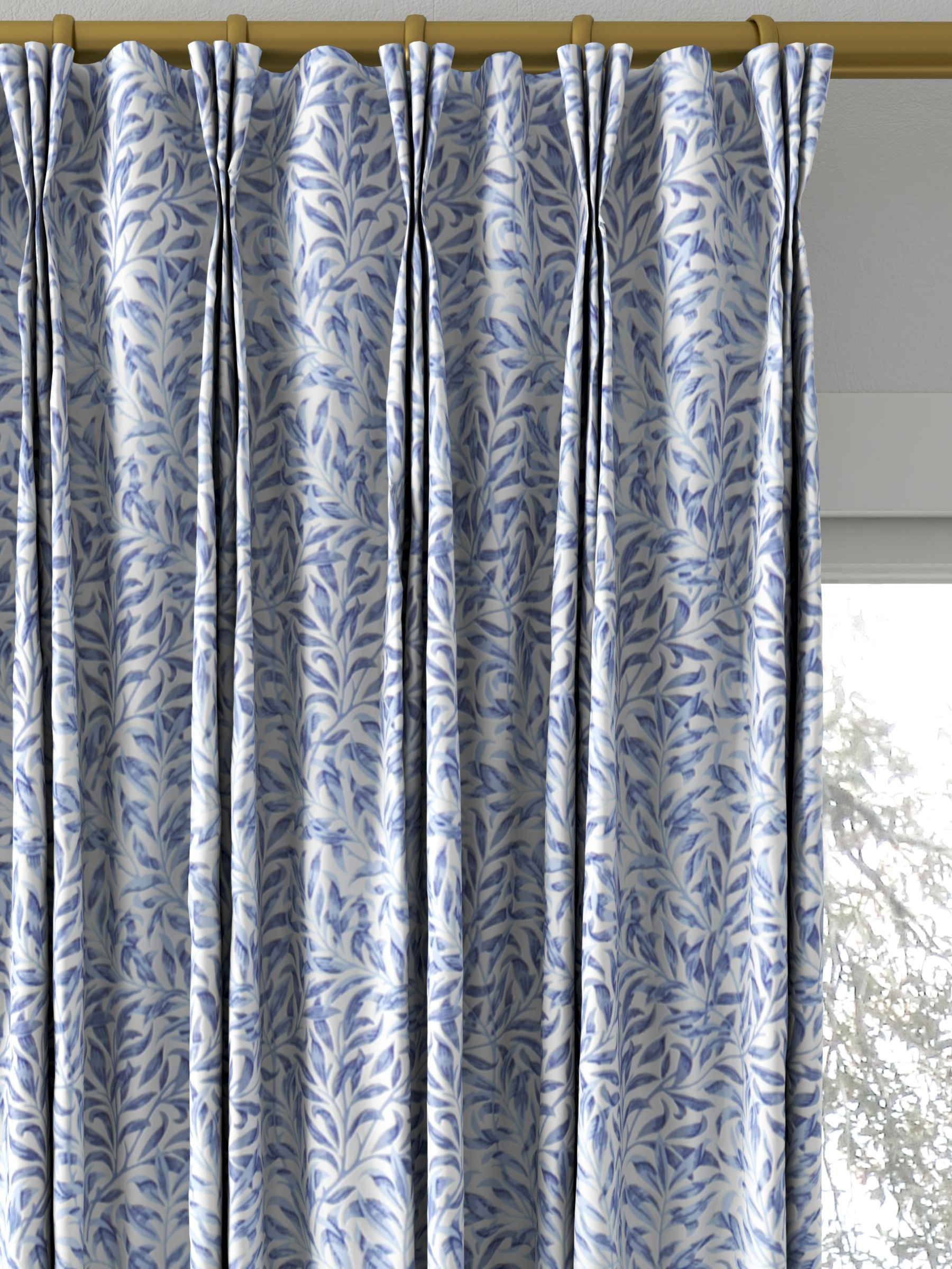 Morris & Co. Willow Boughs Minor Made to Measure Curtains, Blue