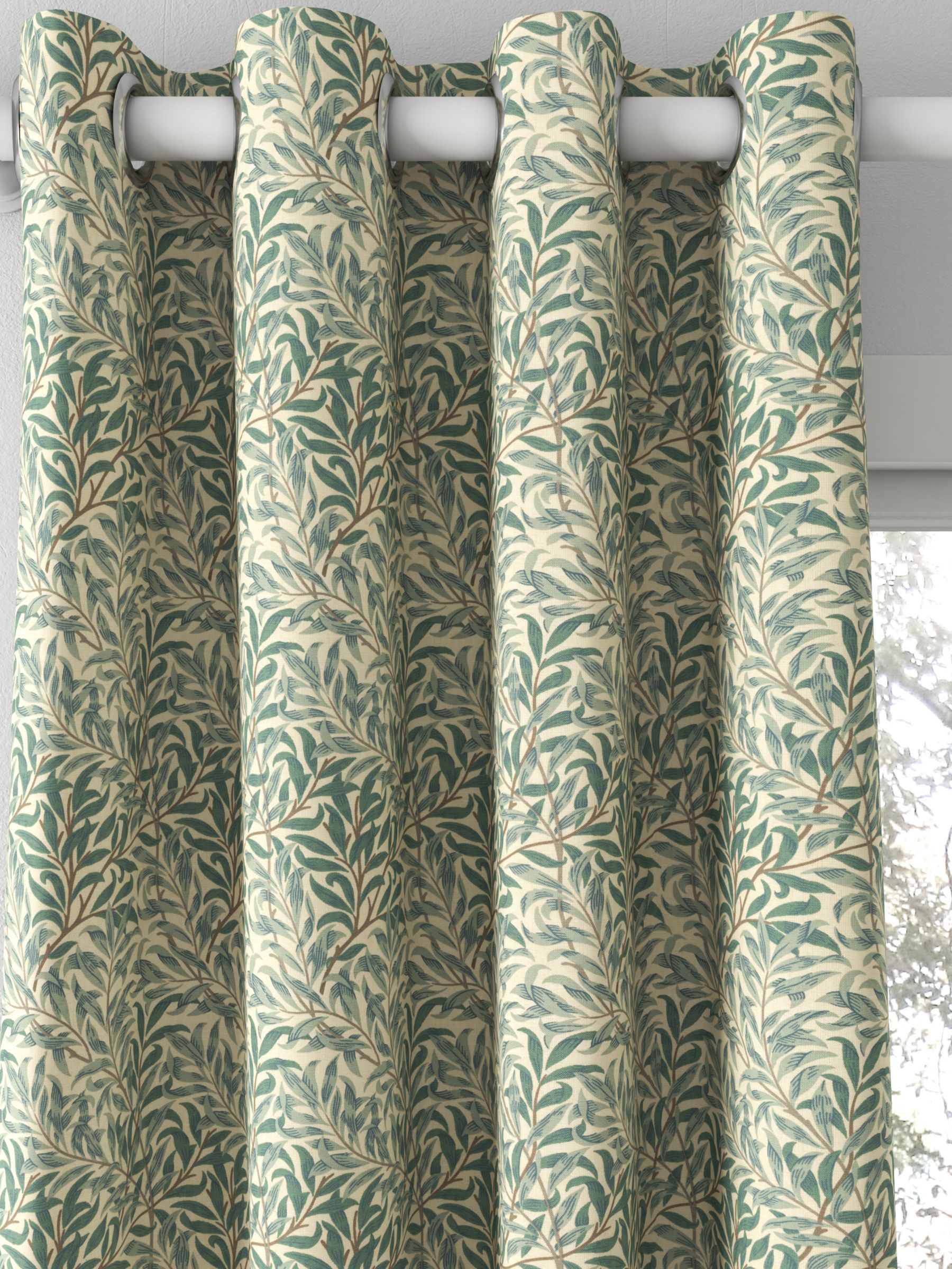 Morris & Co. Willow Boughs Minor Made to Measure Curtains, Privet/Honeycombe