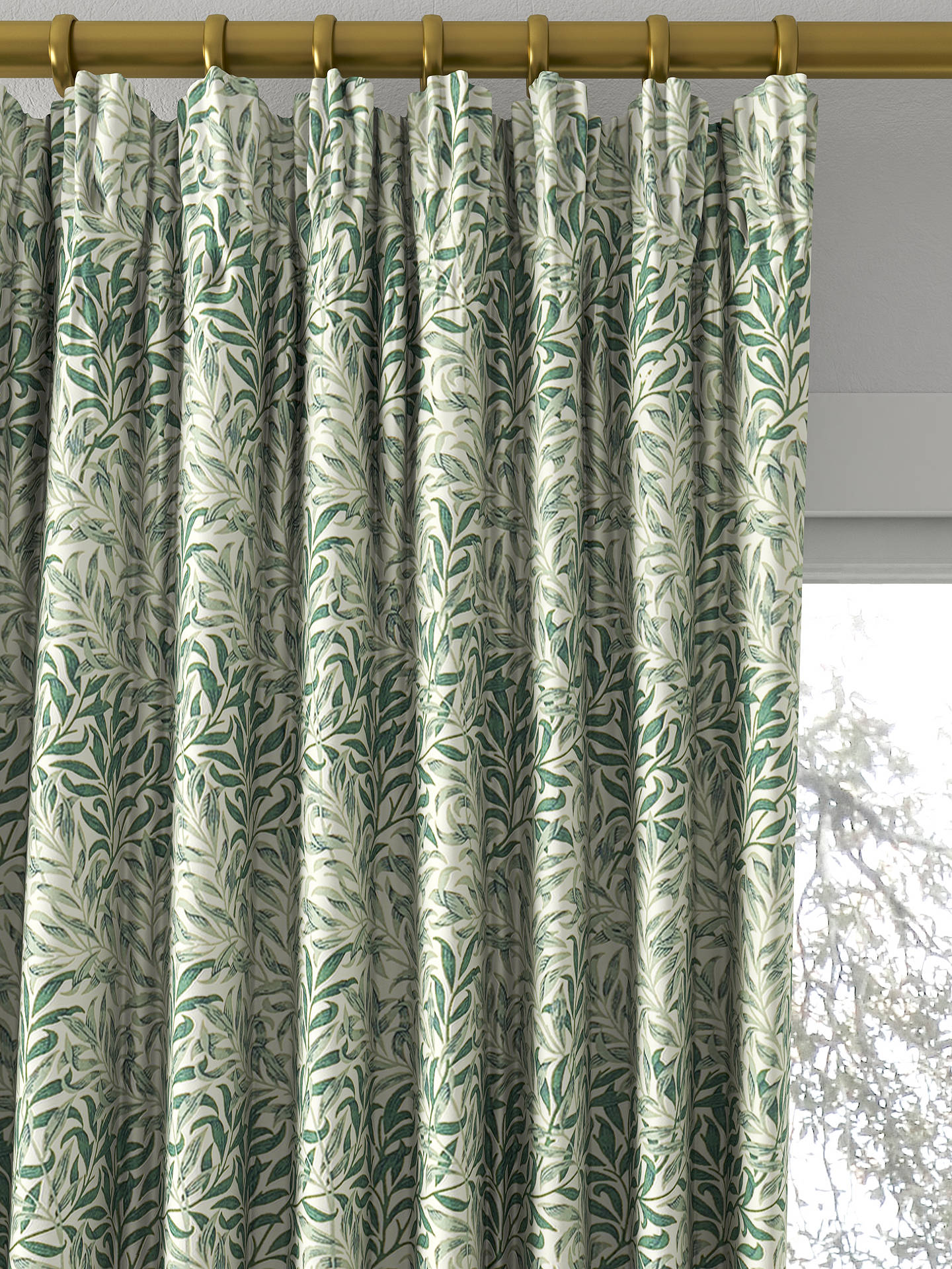 Morris & Co. Willow Boughs Minor Made to Measure Curtains, Forest/Biscuit