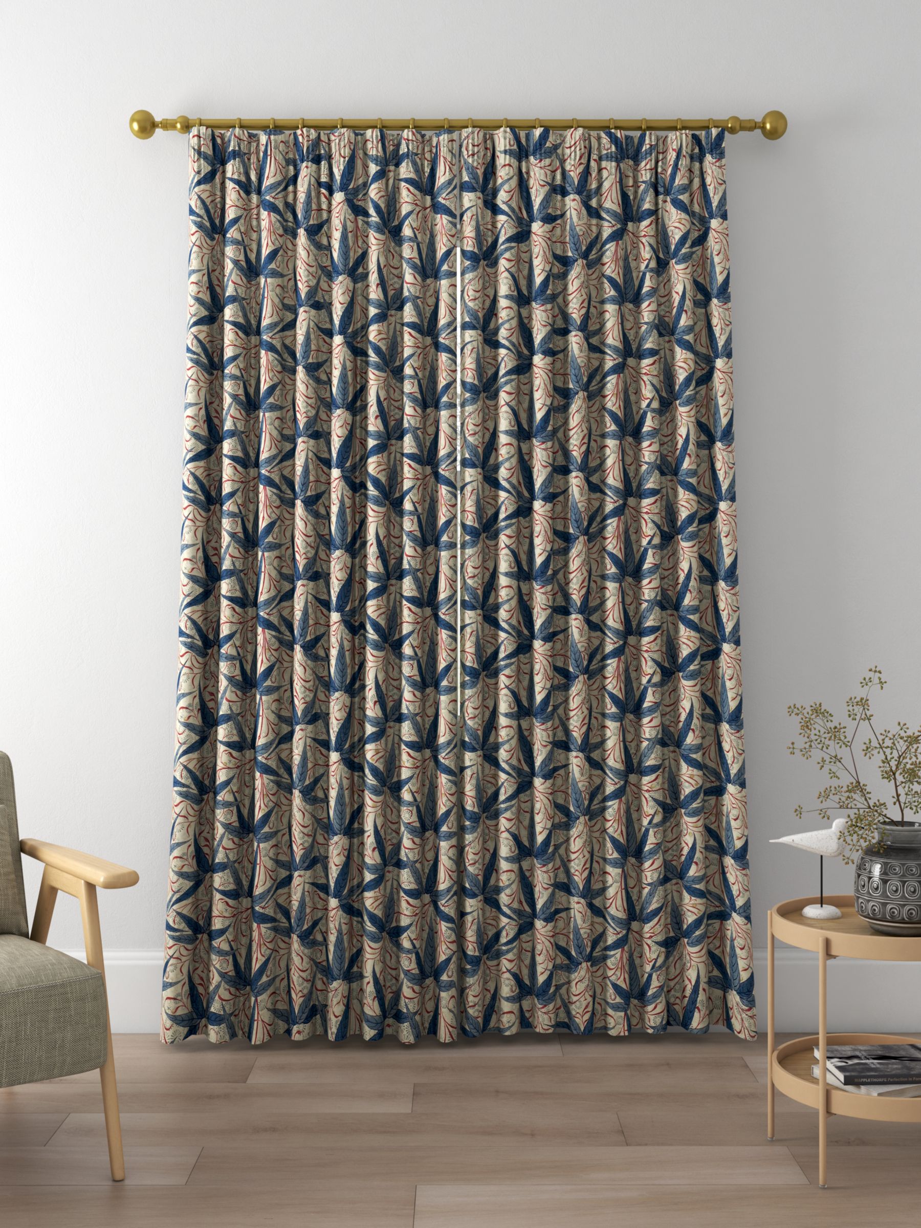 Morris & Co. Bamboo Made to Measure Curtains,  Indigo/Woad