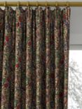 Morris & Co. Golden Lily Minor Made to Measure Curtains or Roman Blind, Biscuit/Indigo/Red