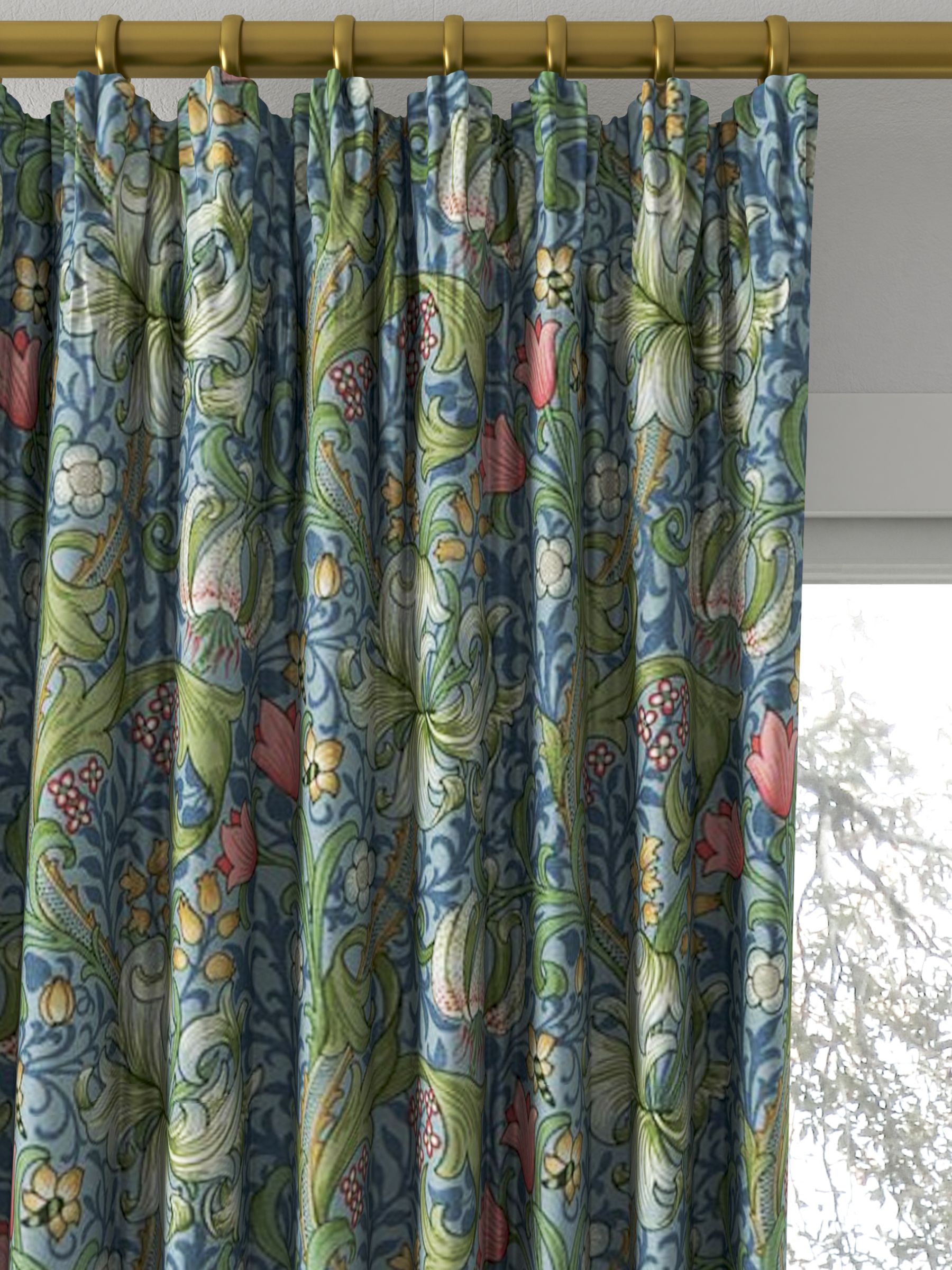 William Morris - Curtains Soft Furnishings Cotton Fabric - Golden