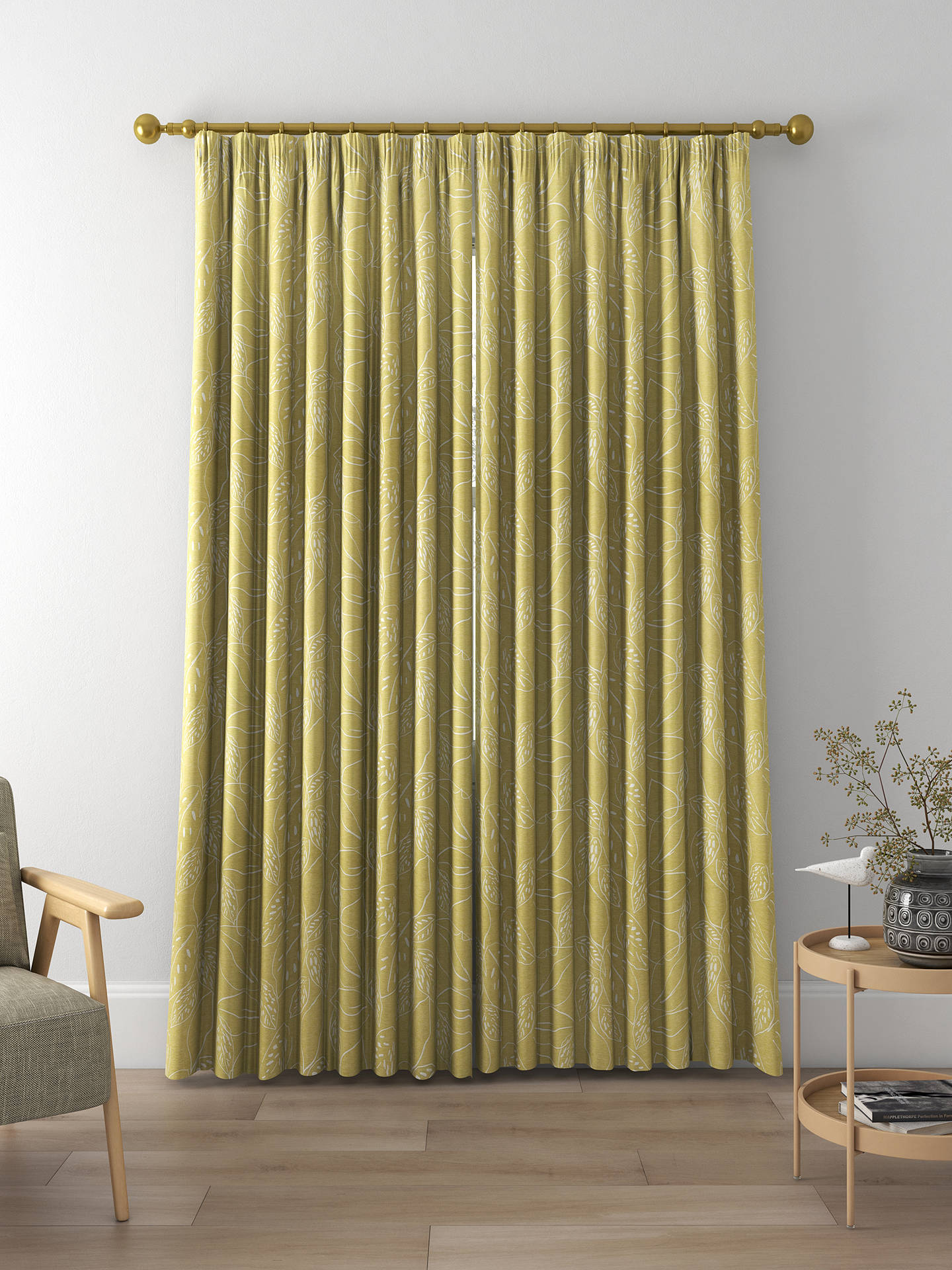 Scion Orto Made to Measure Curtains, Lime