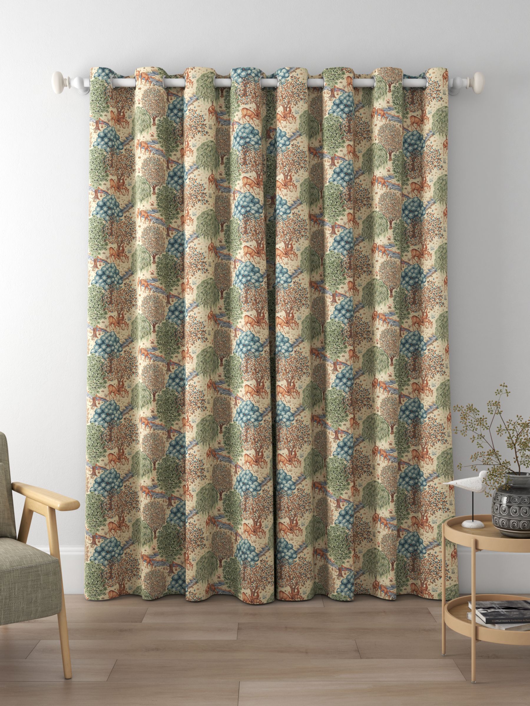 Morris & Co. The Brook Tapestry Made to Measure Curtains, Tapestry Linen
