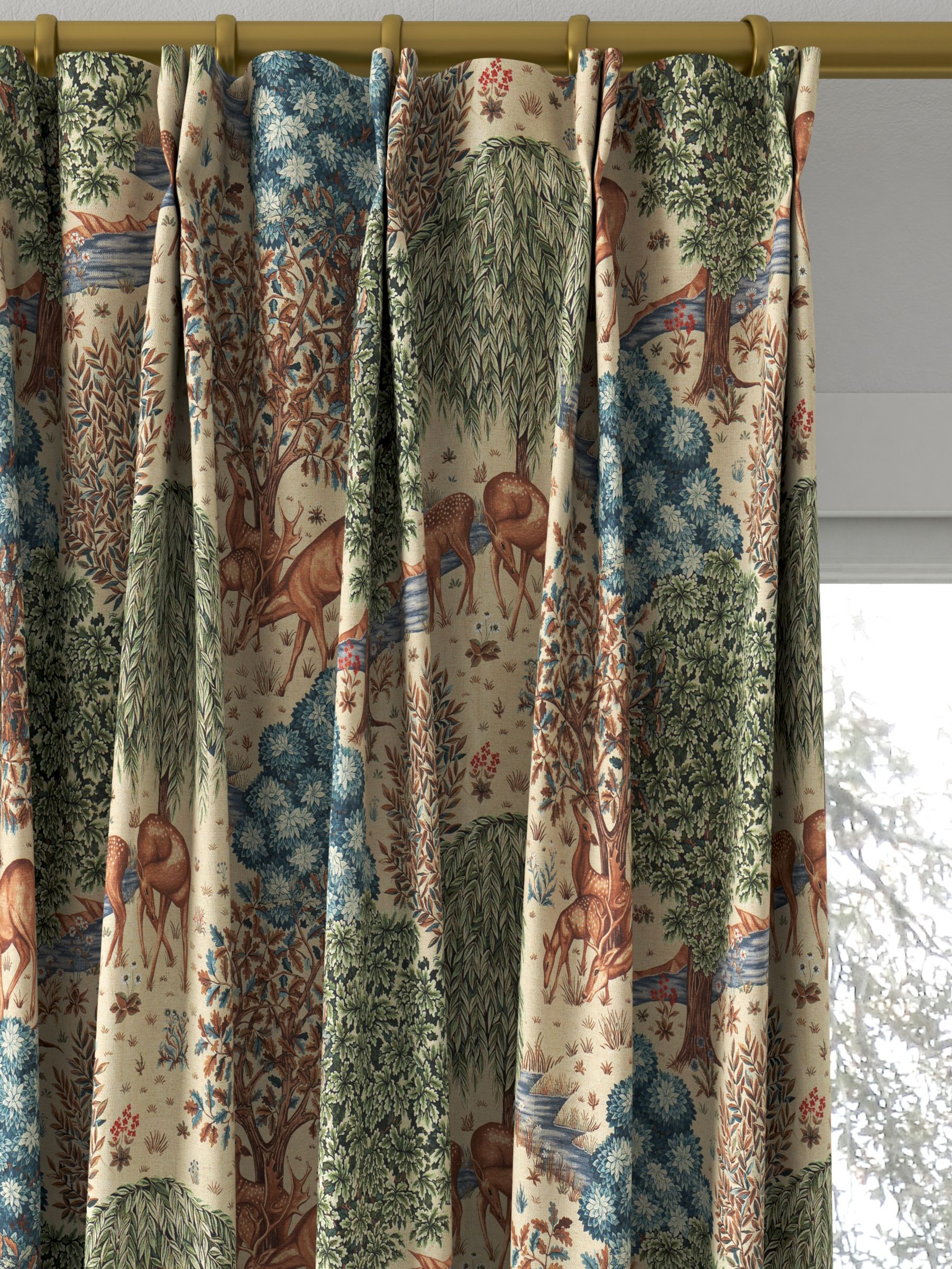 Morris & Co. The Brook Tapestry Made to Measure Curtains, Tapestry Linen