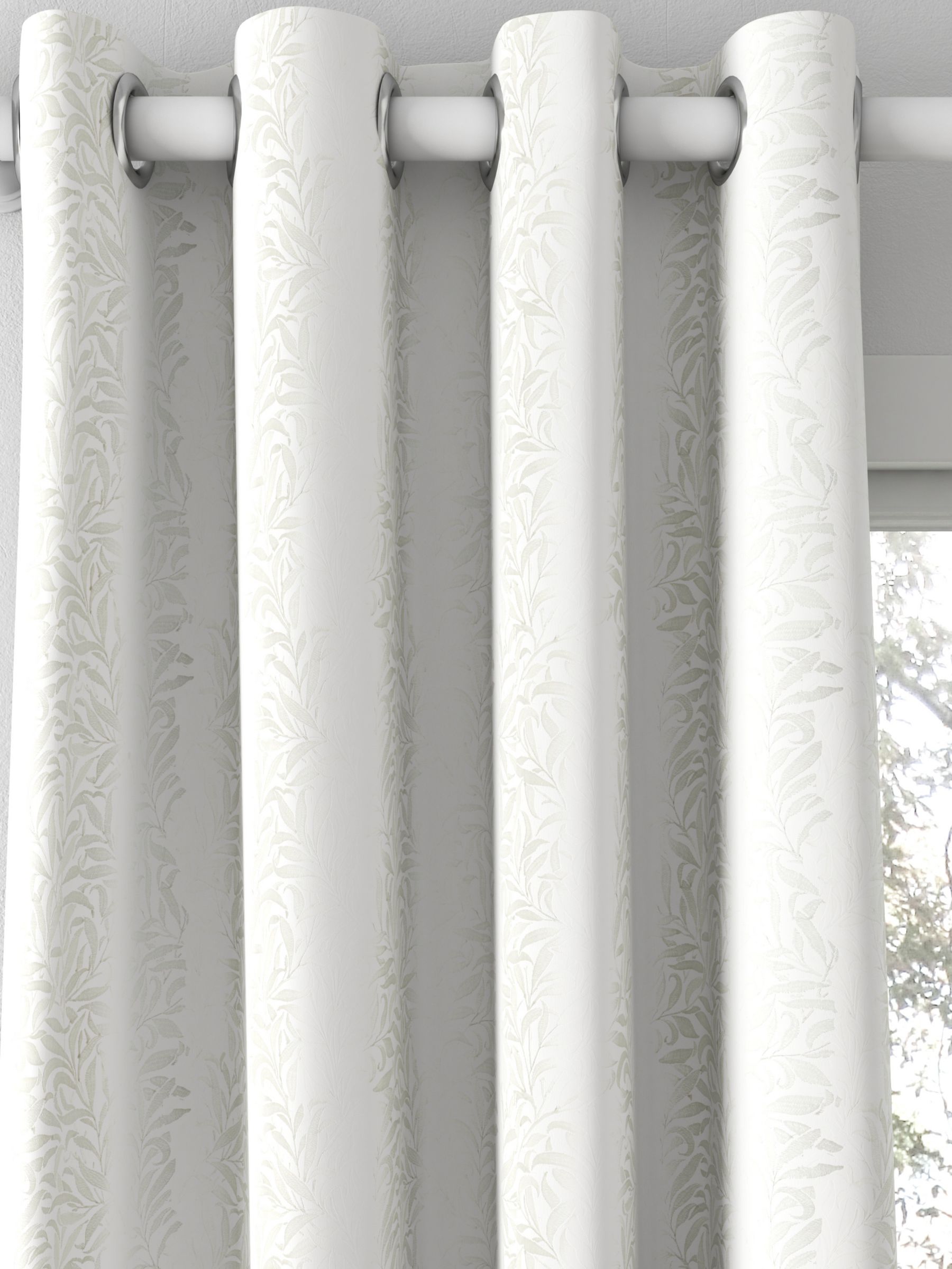 Morris & Co. Pure Willow Boughs Made to Measure Curtains, Paper White