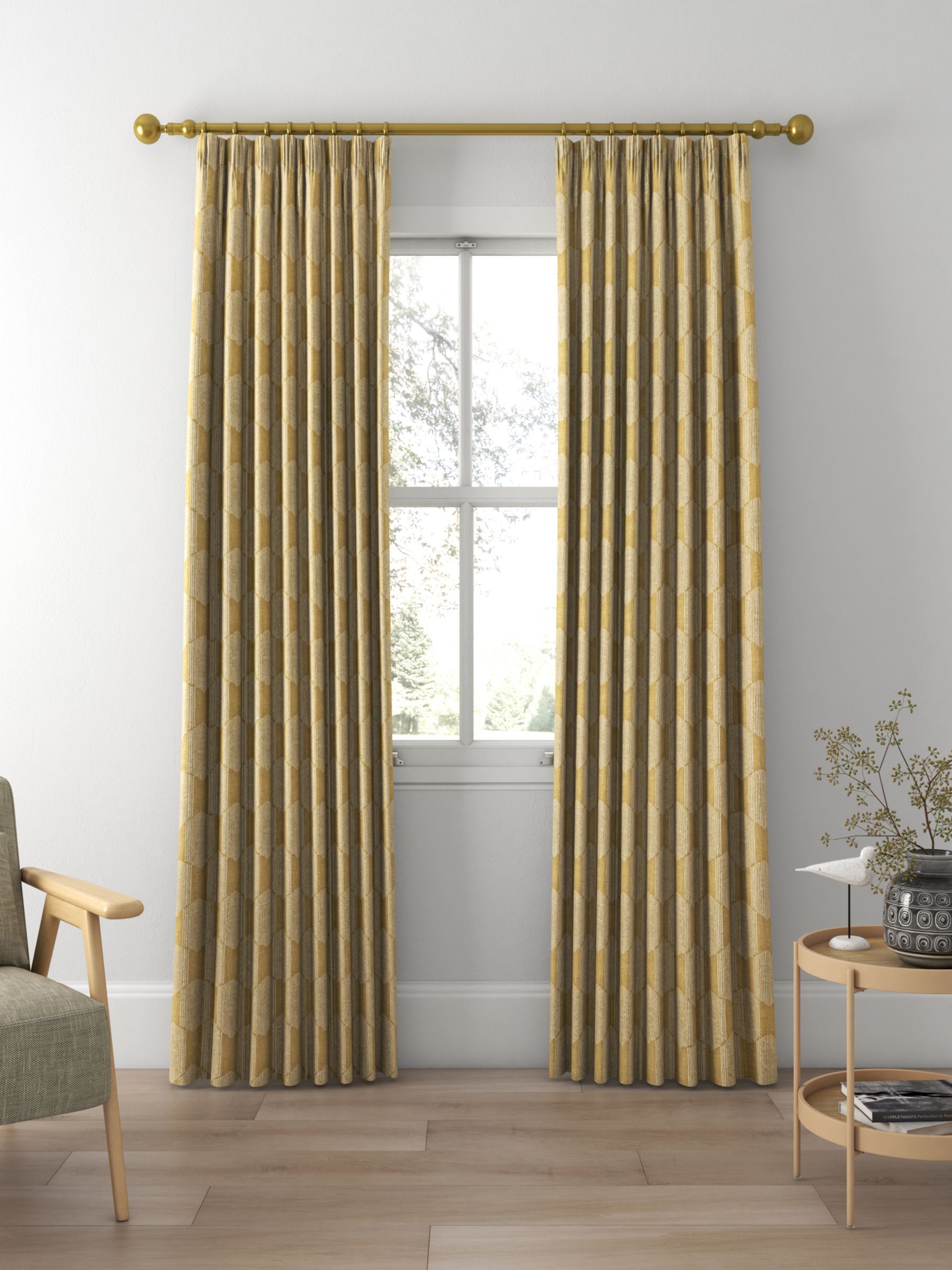 Scion Himmeli Made to Measure Curtains or Roman Blind, Honey