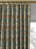 Morris & Co. Little Chintz Made to Measure Curtains or Roman Blind, Teal/Saffron