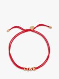 Estella Bartlett Love Cord Bracelet, Gold/Red