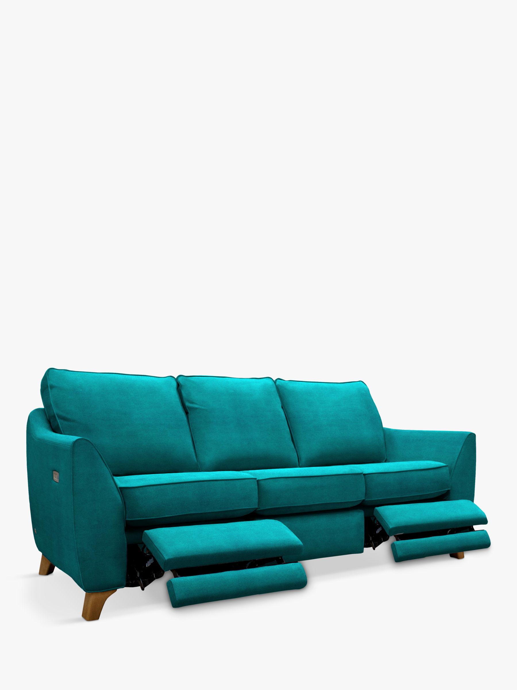 The Sixty Eight Range, G Plan Vintage The Sixty Eight Large 3 Seater Sofa with Double Footrest Mechanism, Plush Mallard