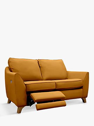 The Sixty Eight Range, G Plan Vintage The Sixty Eight LHF Small 2 Seater Sofa with Single Footrest Mechanism, Plush Turmeric