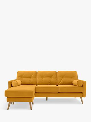 The Sixty Five Range, G Plan Vintage The Sixty Five LHF Large 3 Seater Chaise End Sofa, Plush Turmeric