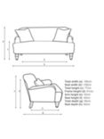 Tetrad Cosy Club Lewis Large 3 Seater Sofa, Light Leg