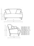 Tetrad Cosy Club Lewis Petite 2 Seater Sofa, Light Leg