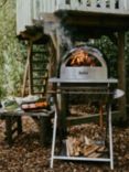 DeliVita Pizza Lover’s Collection Wood-Fired Portable Outdoor Oven, Cover, Utensils & Starter Set, Very Black
