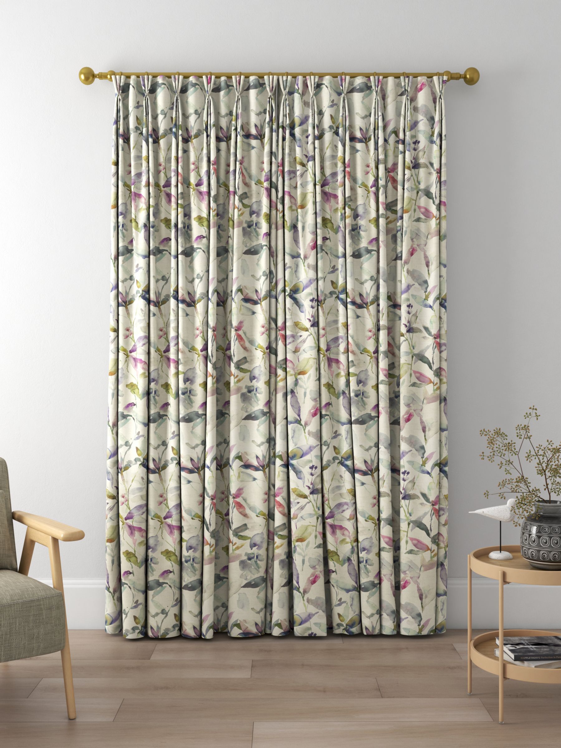 Voyage Naura Made to Measure Curtains, Fig Natural