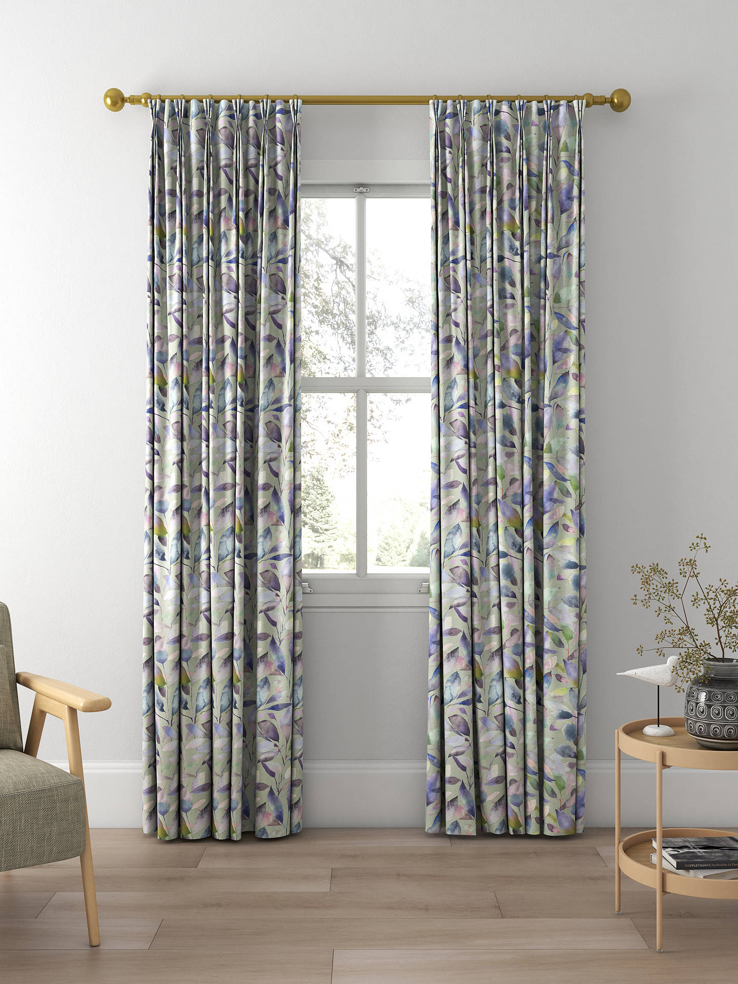 Voyage Brympton Made to Measure Curtains, Heather Duck Egg