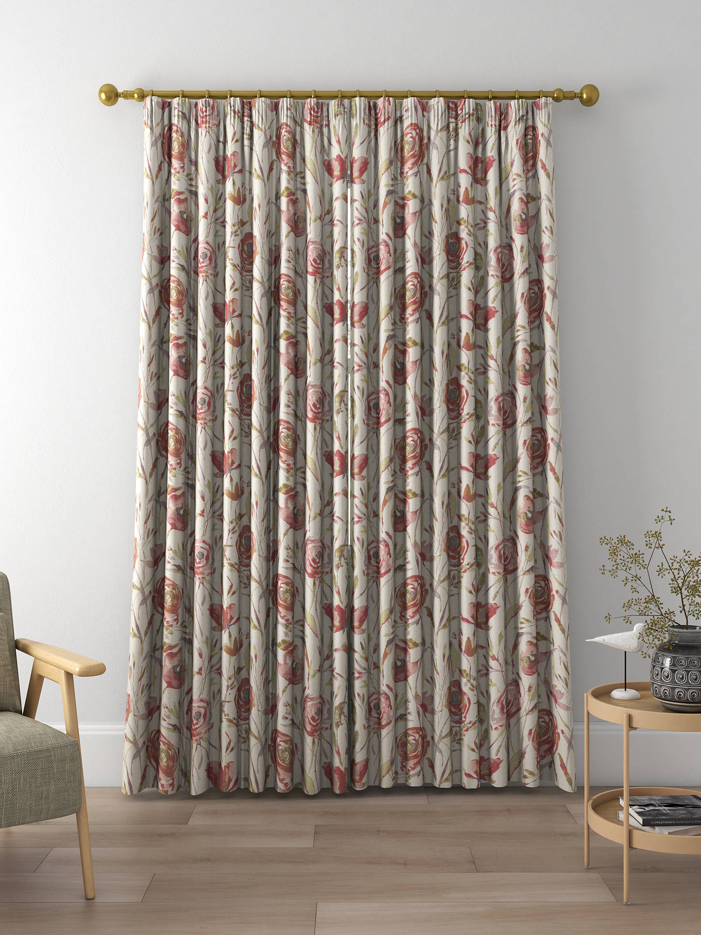 Voyage Meerwood Made to Measure Curtains, Ruby