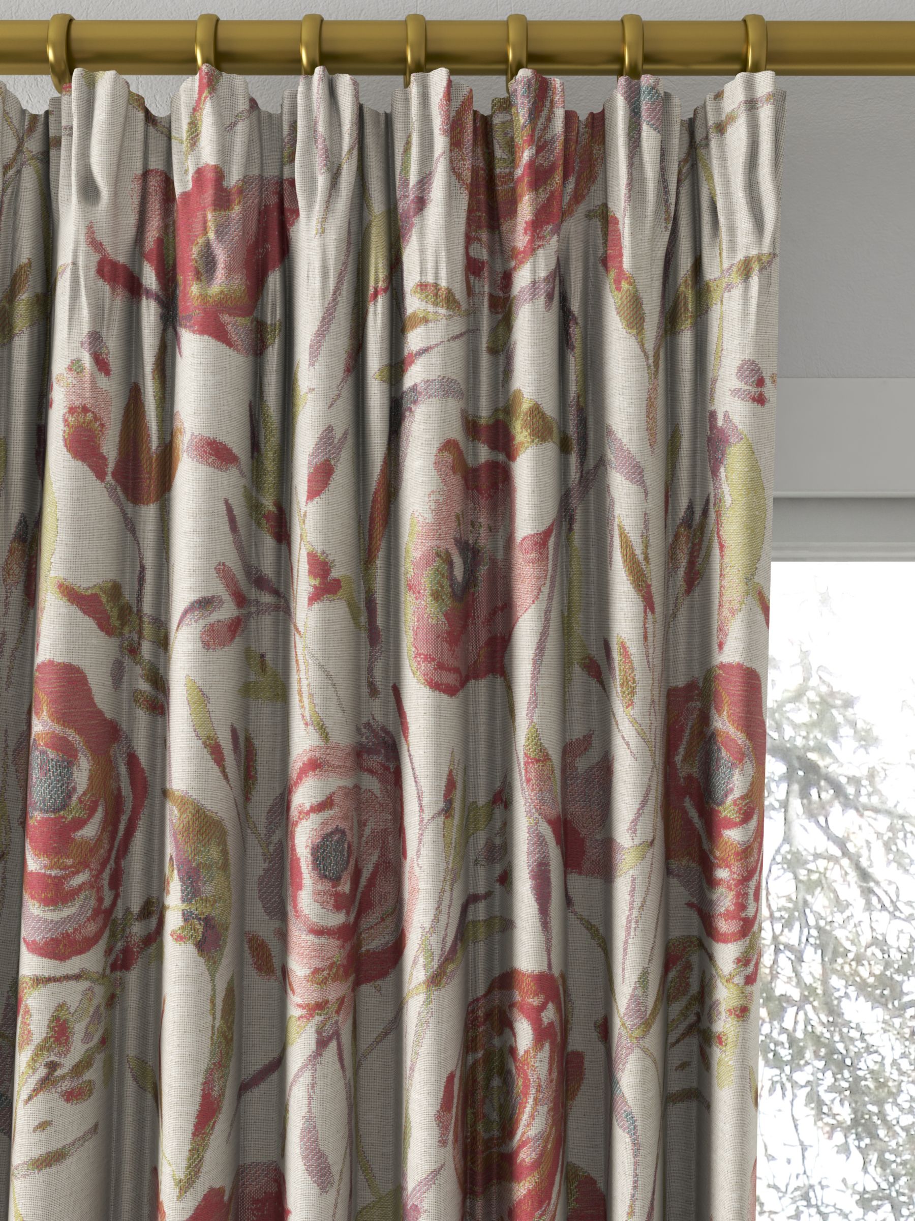 Voyage Meerwood Made to Measure Curtains or Roman Blind, Ruby