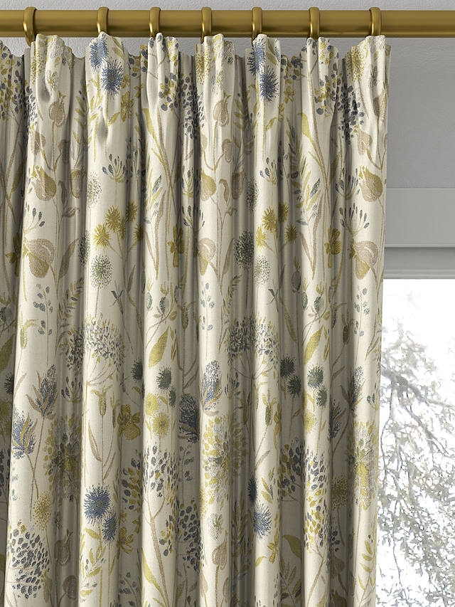 Voyage Flora Cream Made to Measure Curtains, Duck Egg