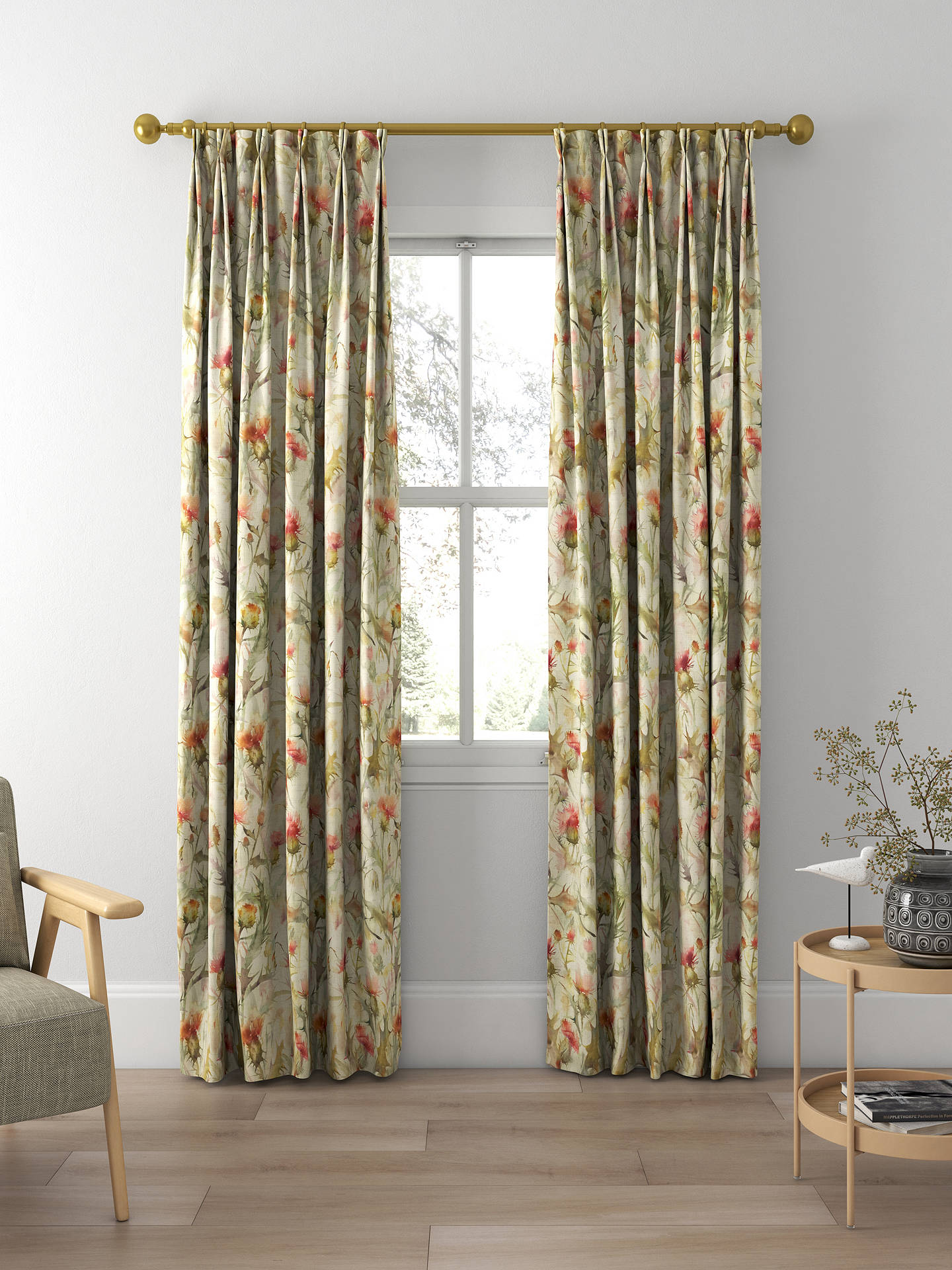 Voyage Cirsiun Made to Measure Curtains, Cream Russett