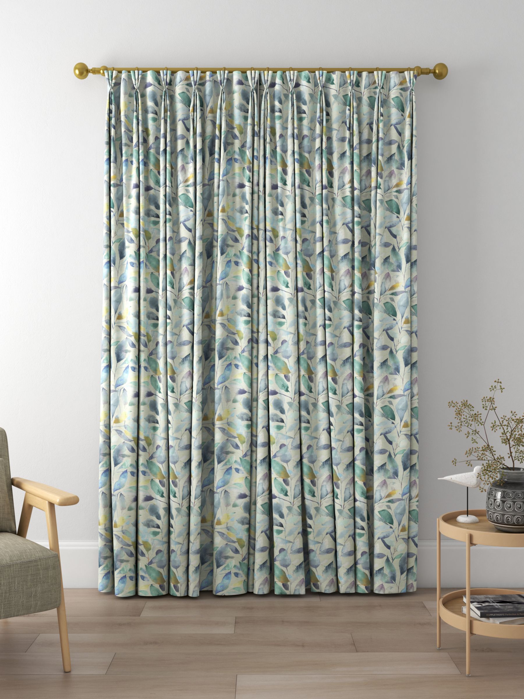 Voyage Brympton Made to Measure Curtains, Pacific