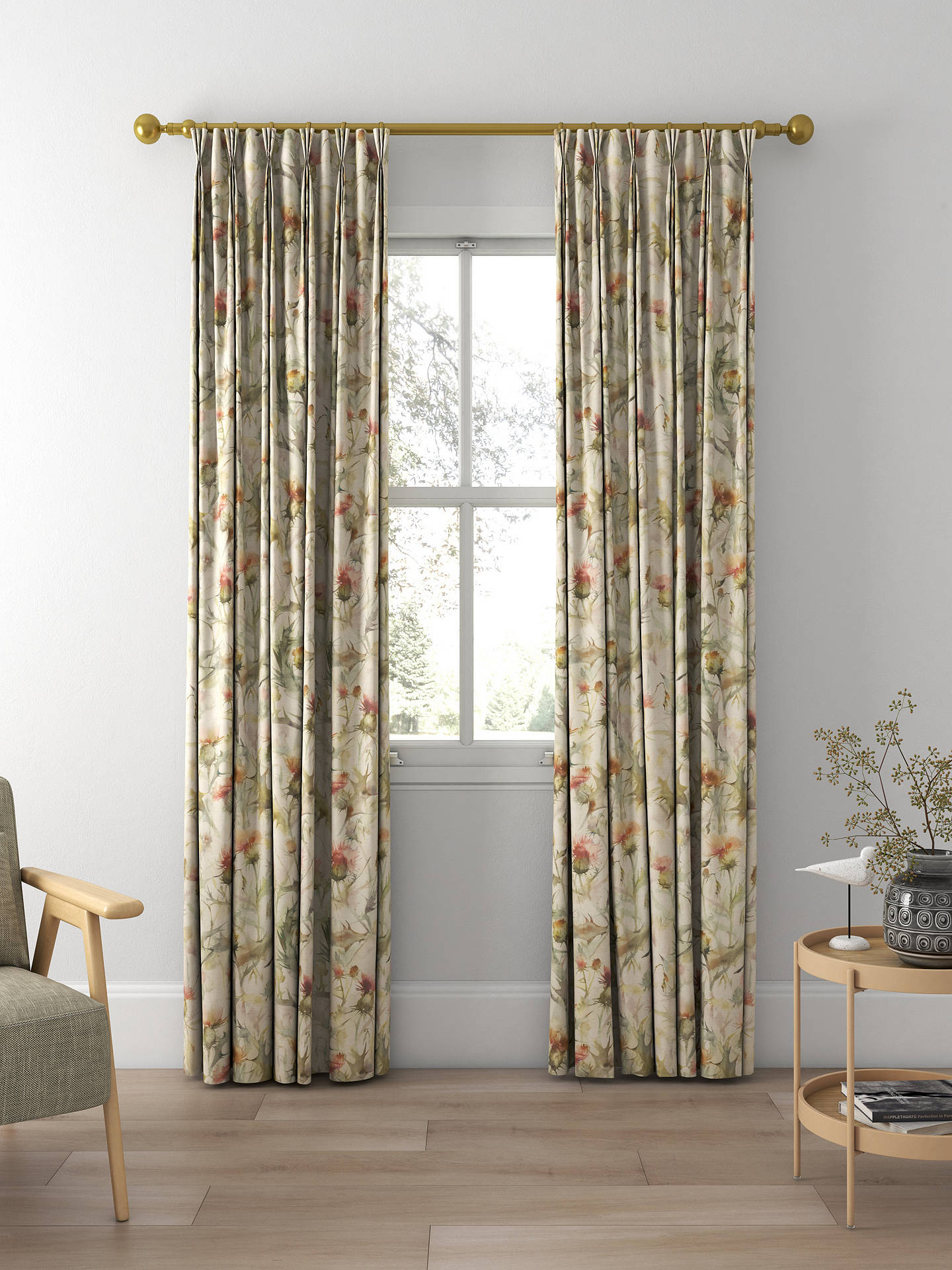 Voyage Cirsiun Made to Measure Curtains, Linen Russet