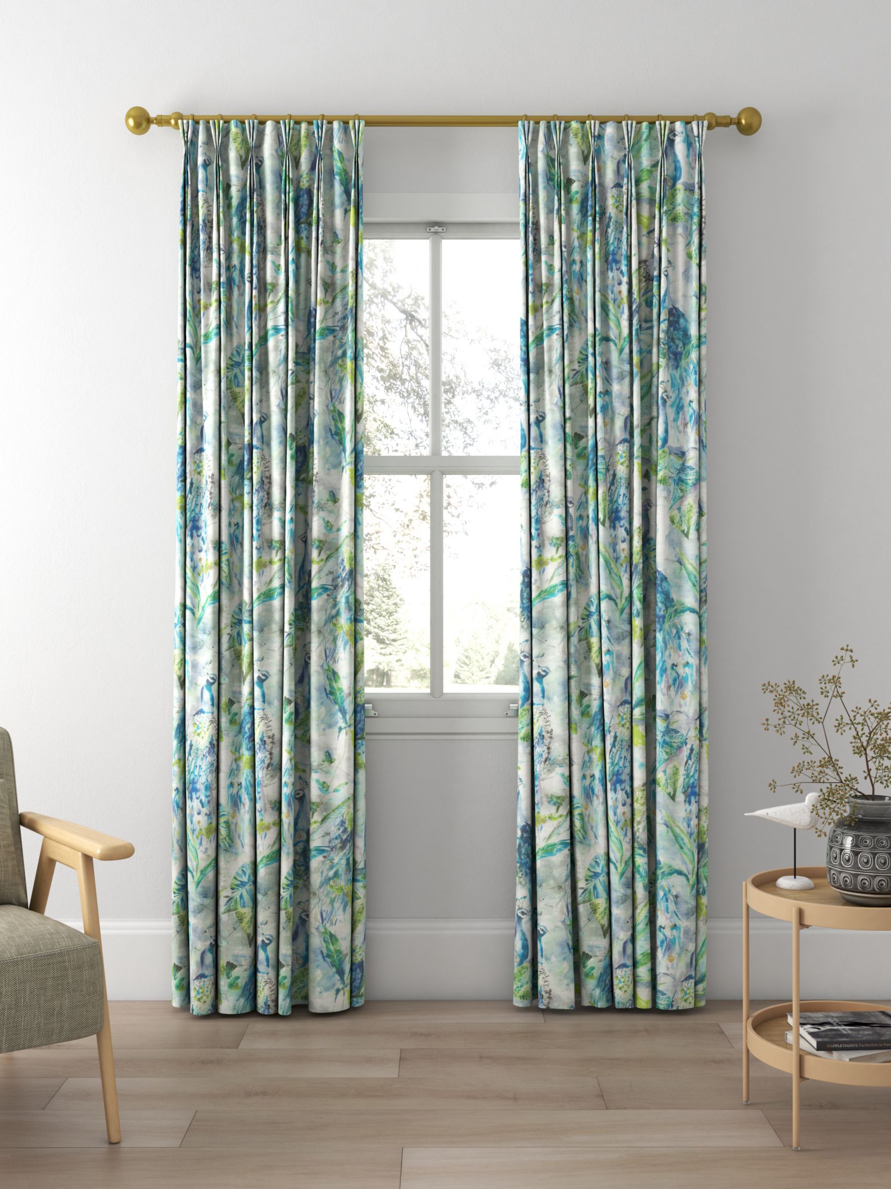 Voyage Ebba Made to Measure Curtains, Sage