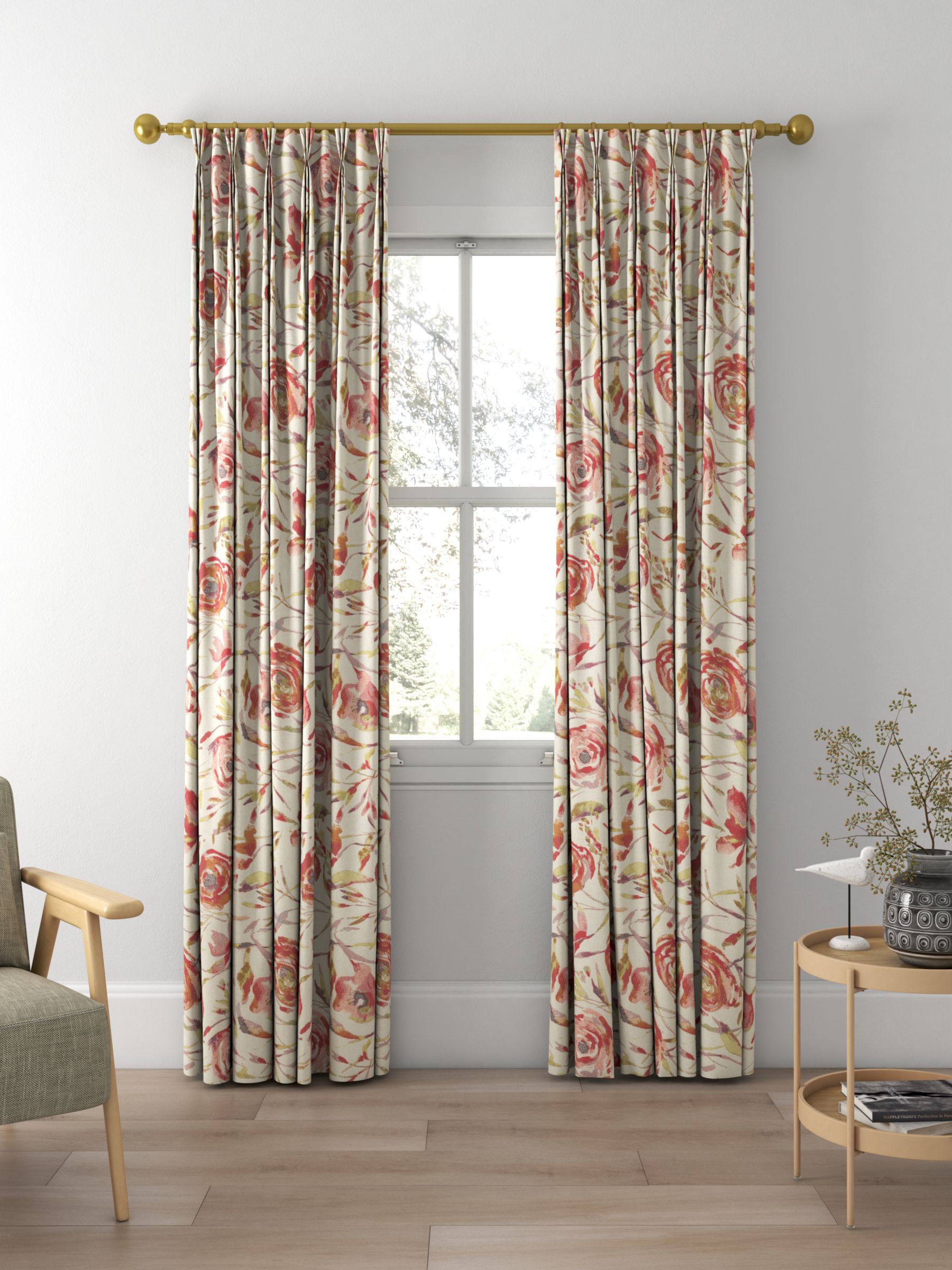 Voyage Meerwood Made to Measure Curtains, Coral