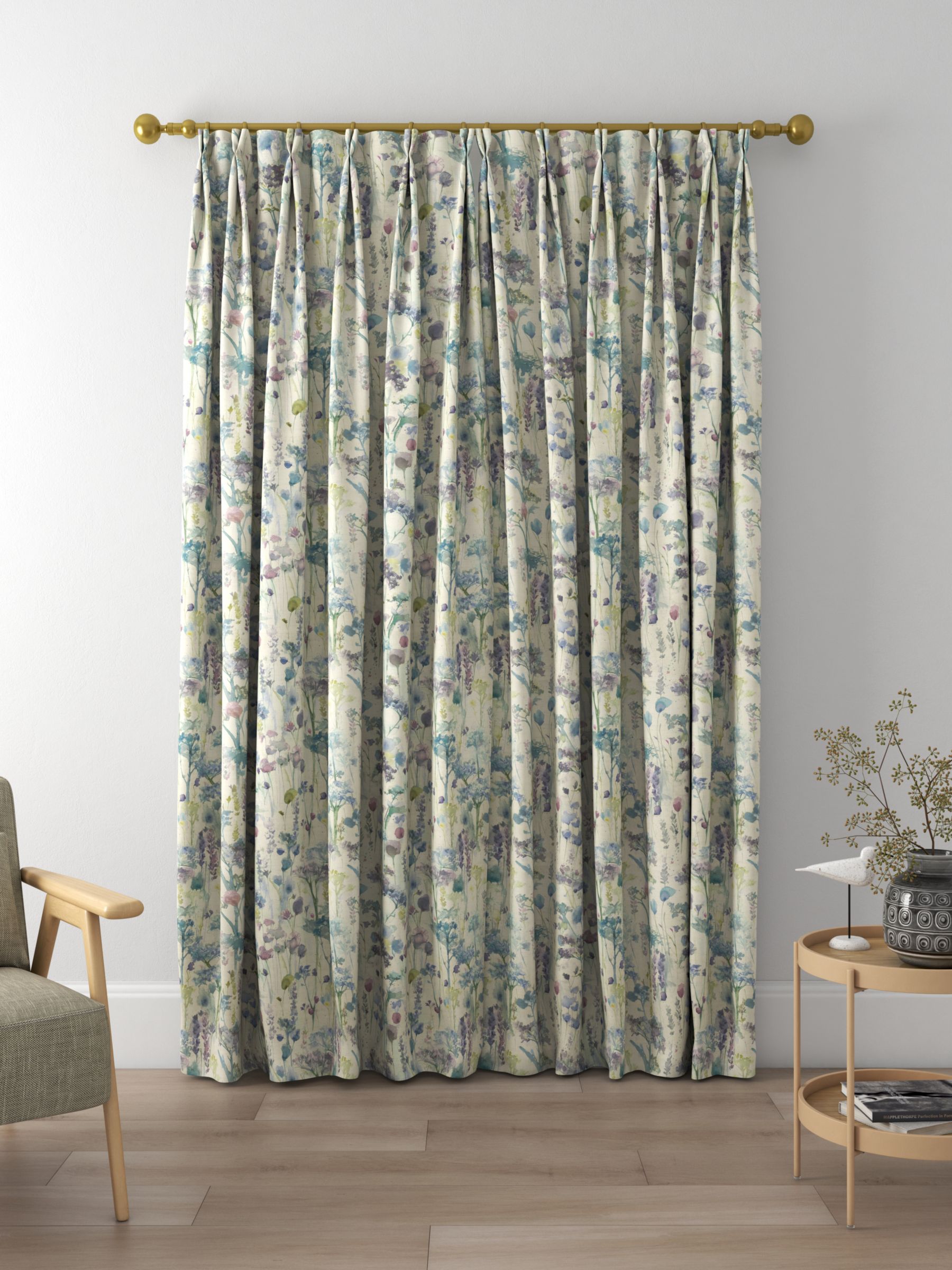 Voyage Ilinzas Made to Measure Curtains, Violet Natural