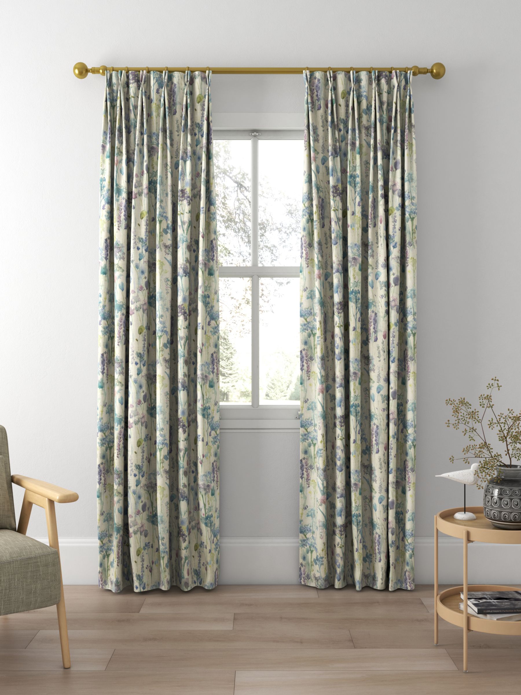 Voyage Ilinzas Made to Measure Curtains, Violet Natural