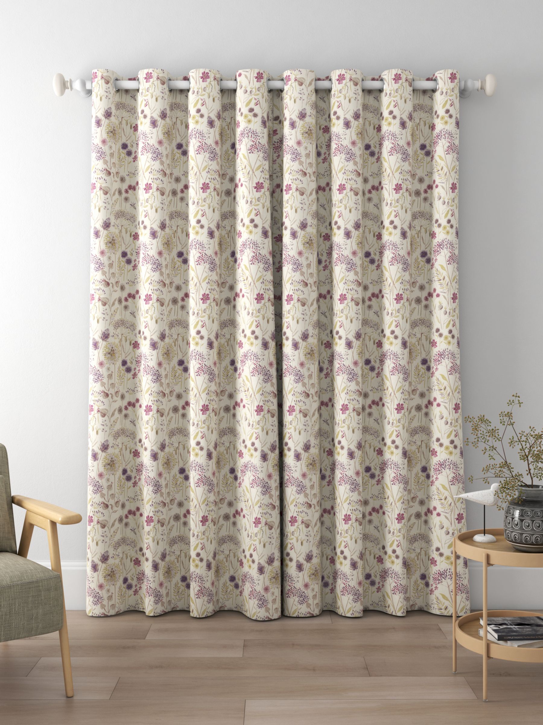 Voyage Flora Cream Made to Measure Curtains, Spring