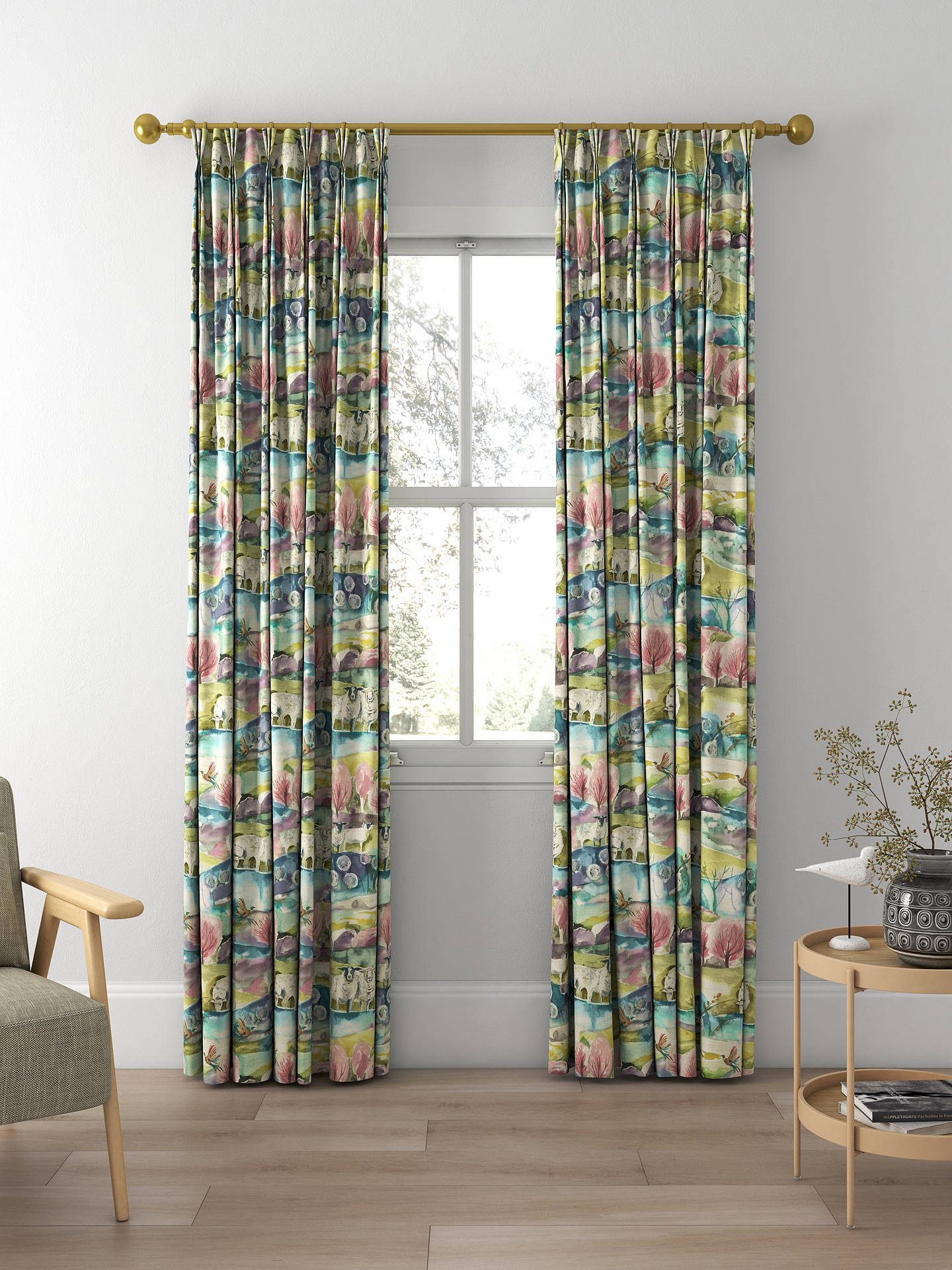 Voyage Buttermere Made to Measure Curtains, Sweetpea