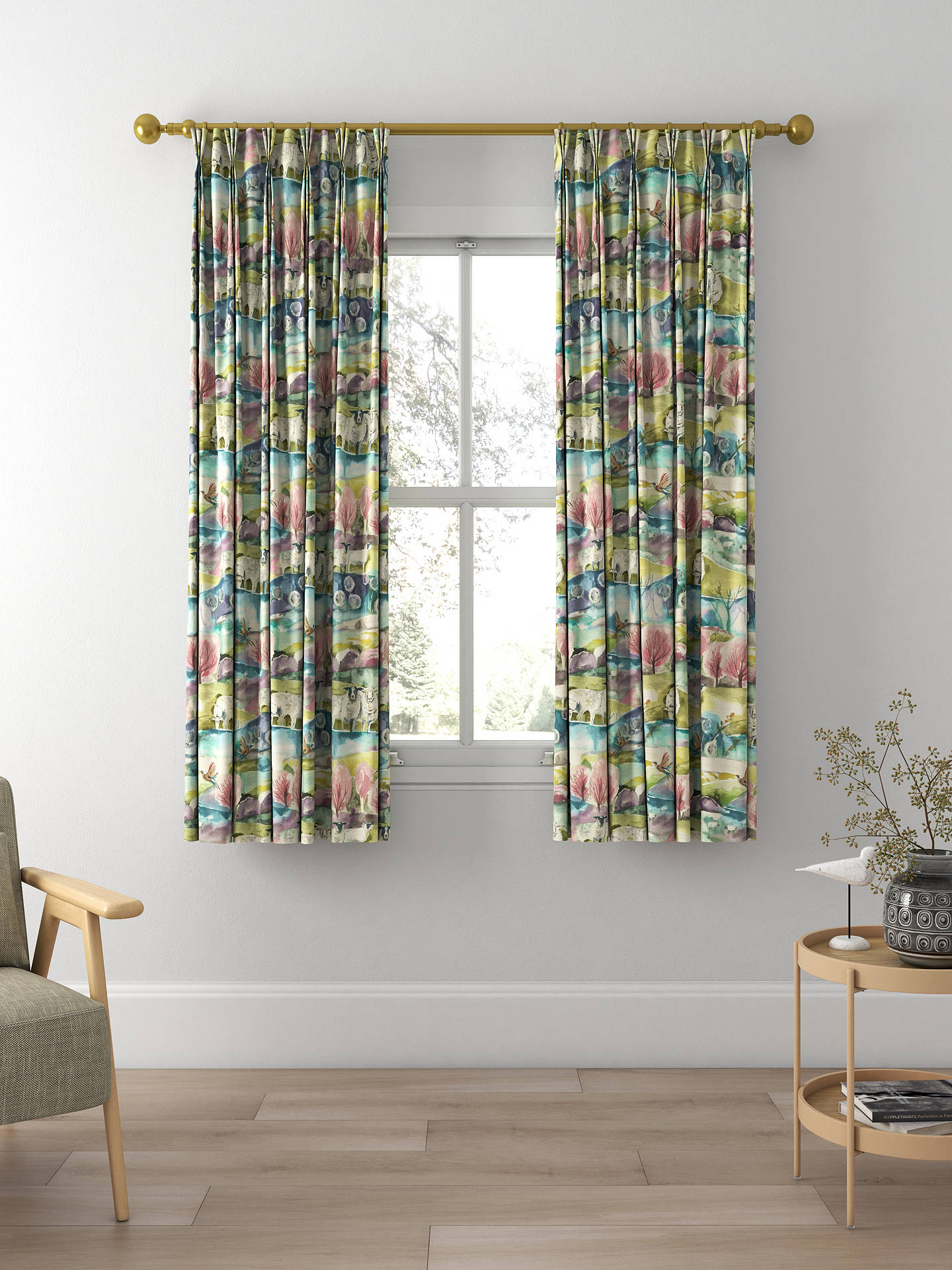 Voyage Buttermere Made to Measure Curtains, Sweetpea