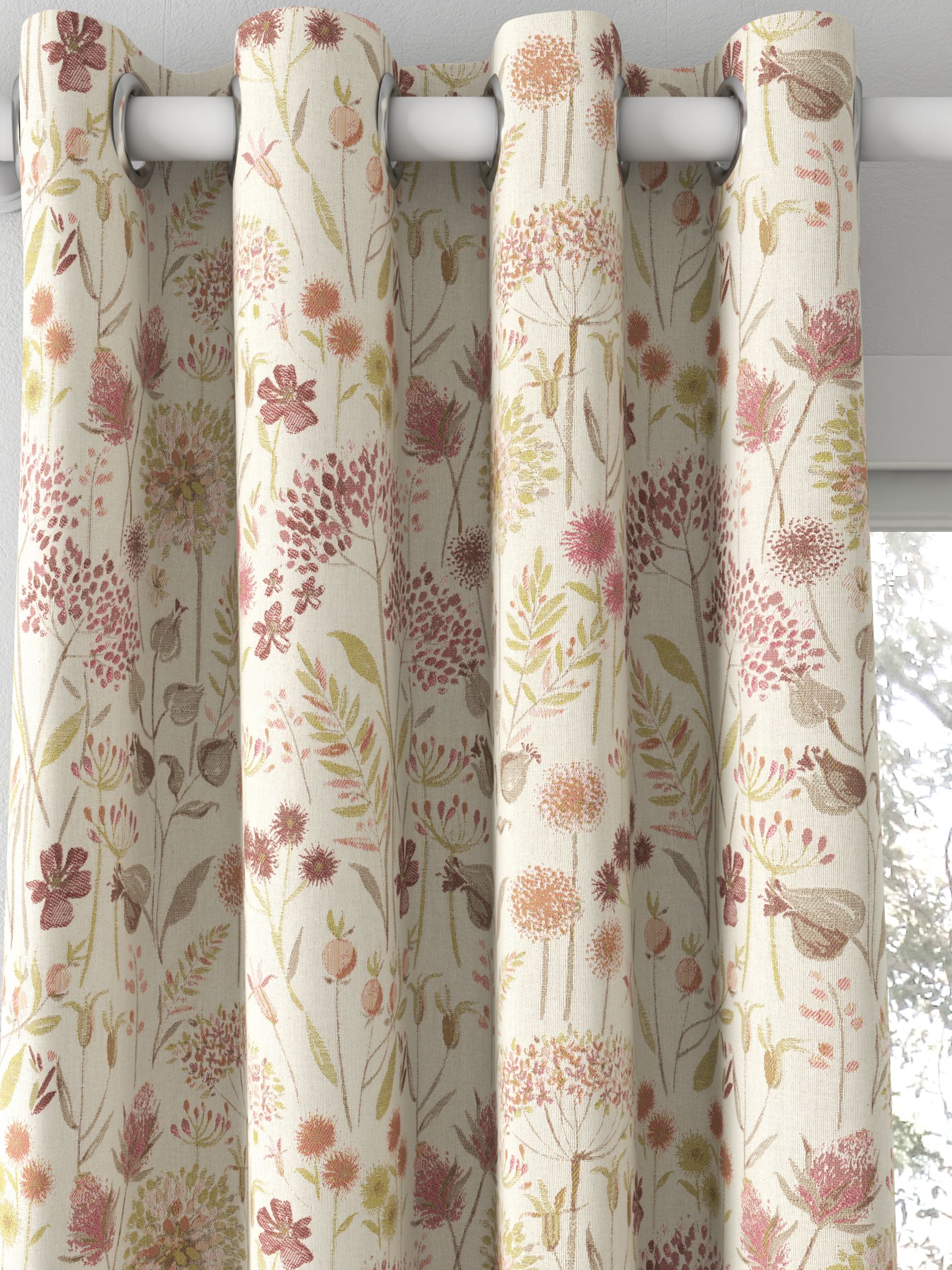 Voyage Flora Cream Made to Measure Curtains, Summer