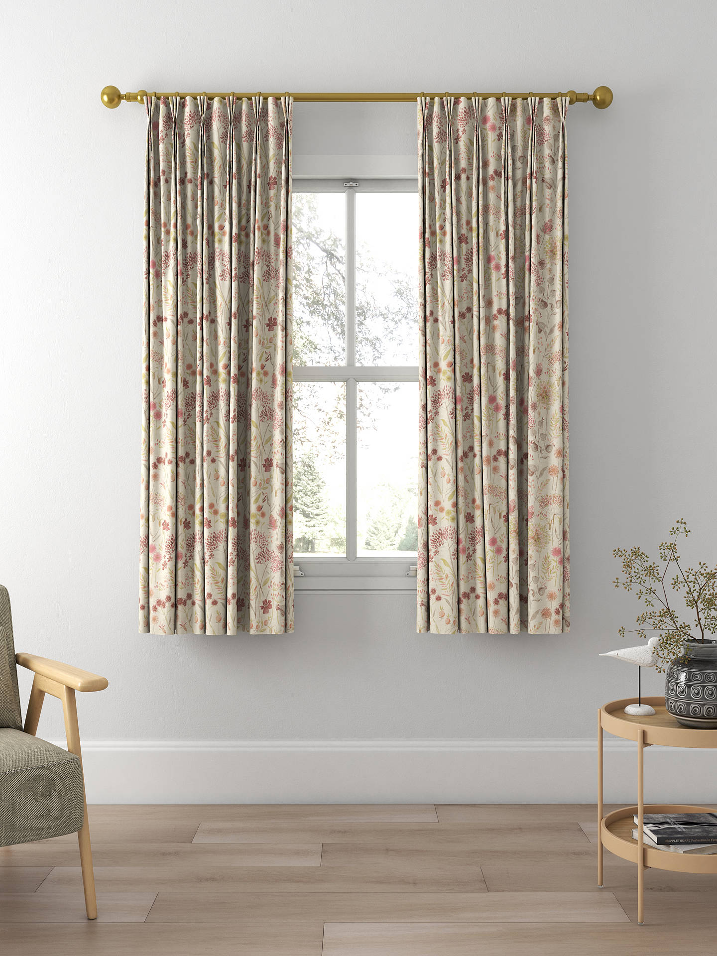 Voyage Flora Linen Made to Measure Curtains, Spring