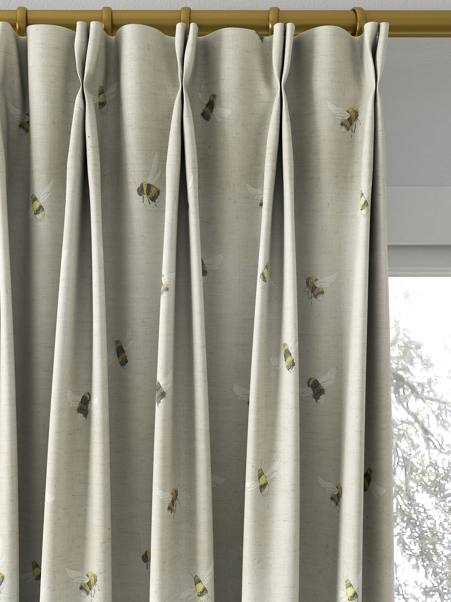 Voyage Busy Bees Made to Measure Curtains, Cream