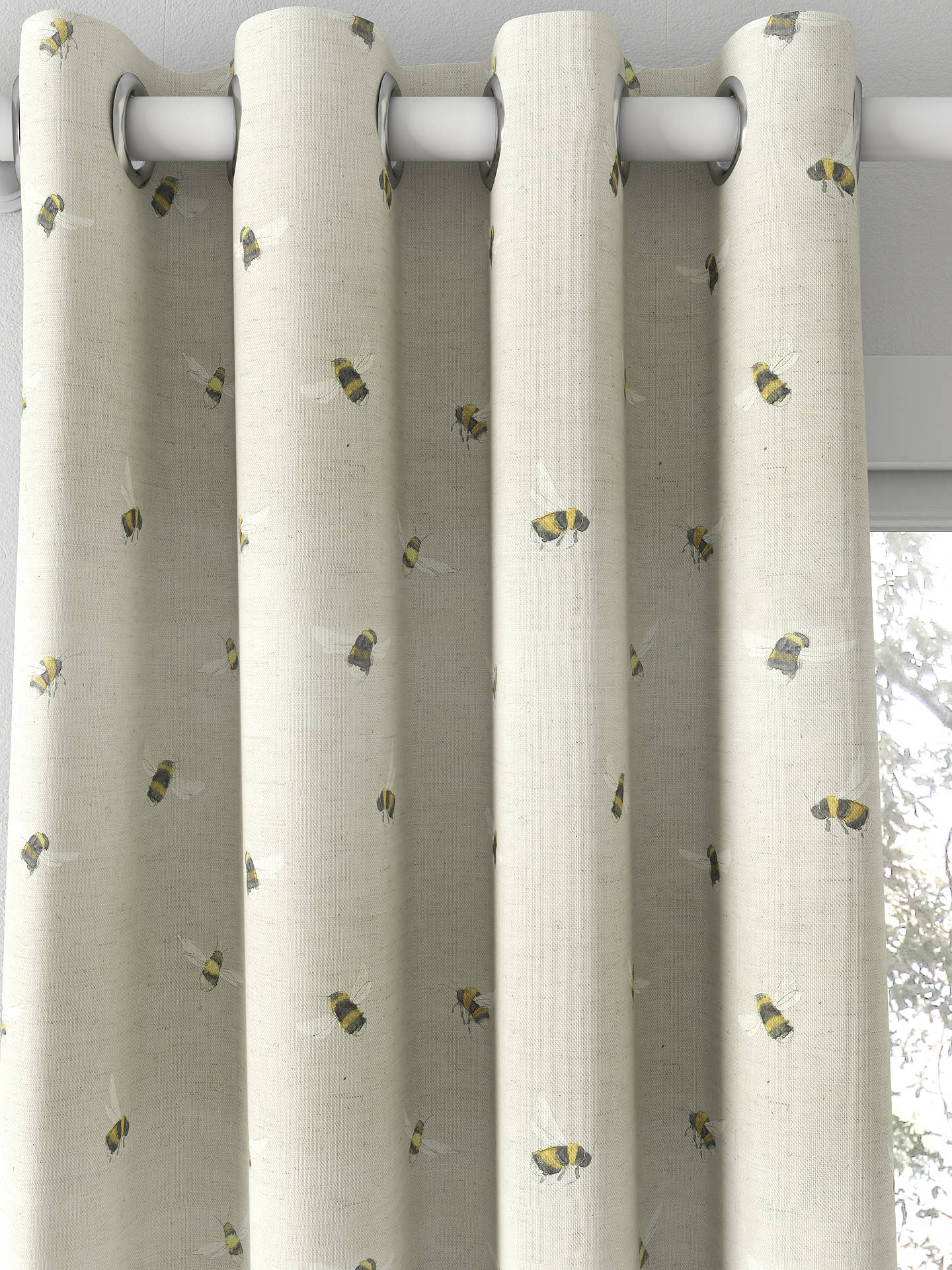 Voyage Busy Bees Made to Measure Curtains, Cream
