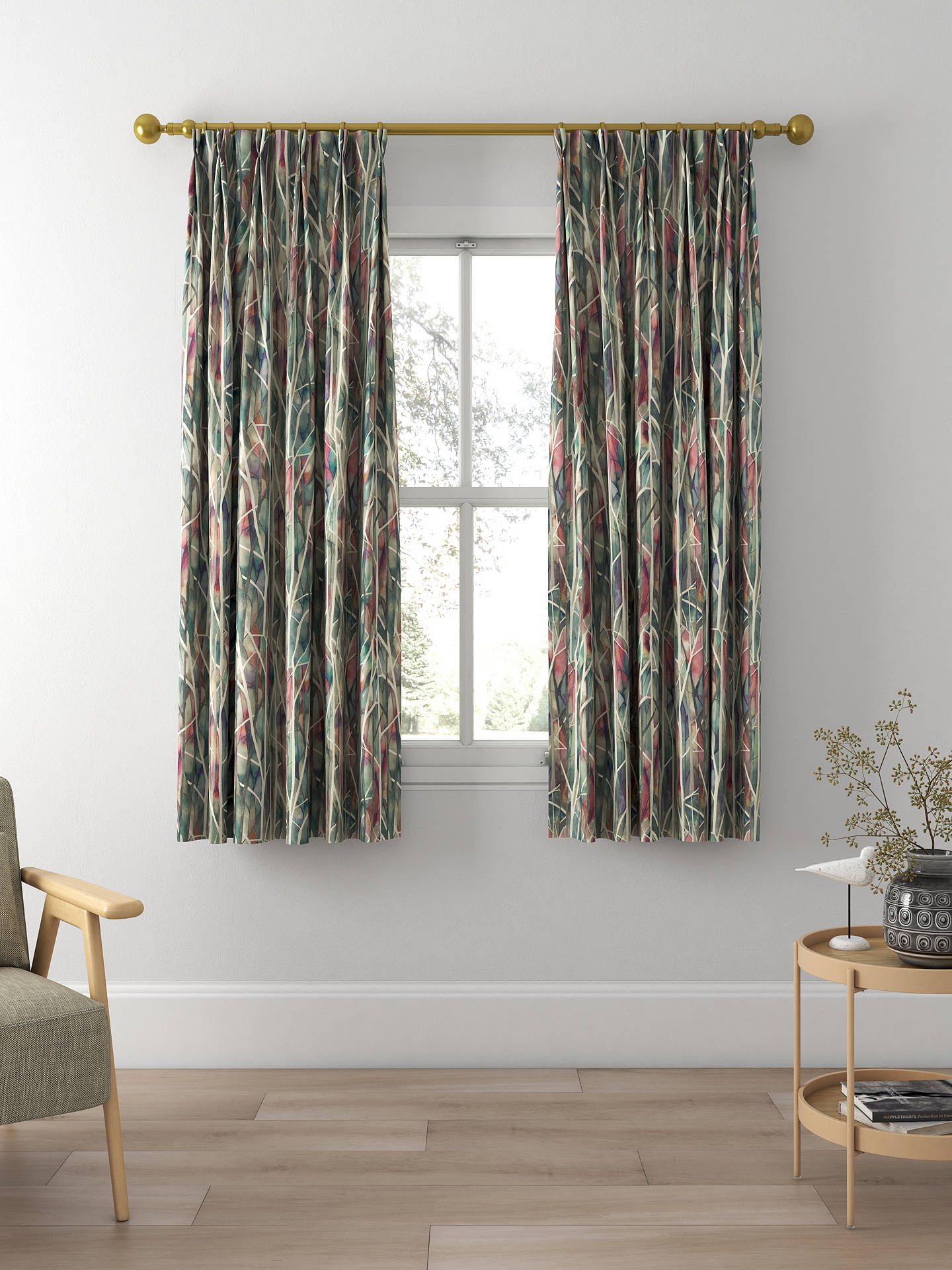 Voyage Woodbury Made to Measure Curtains, Pomegranate